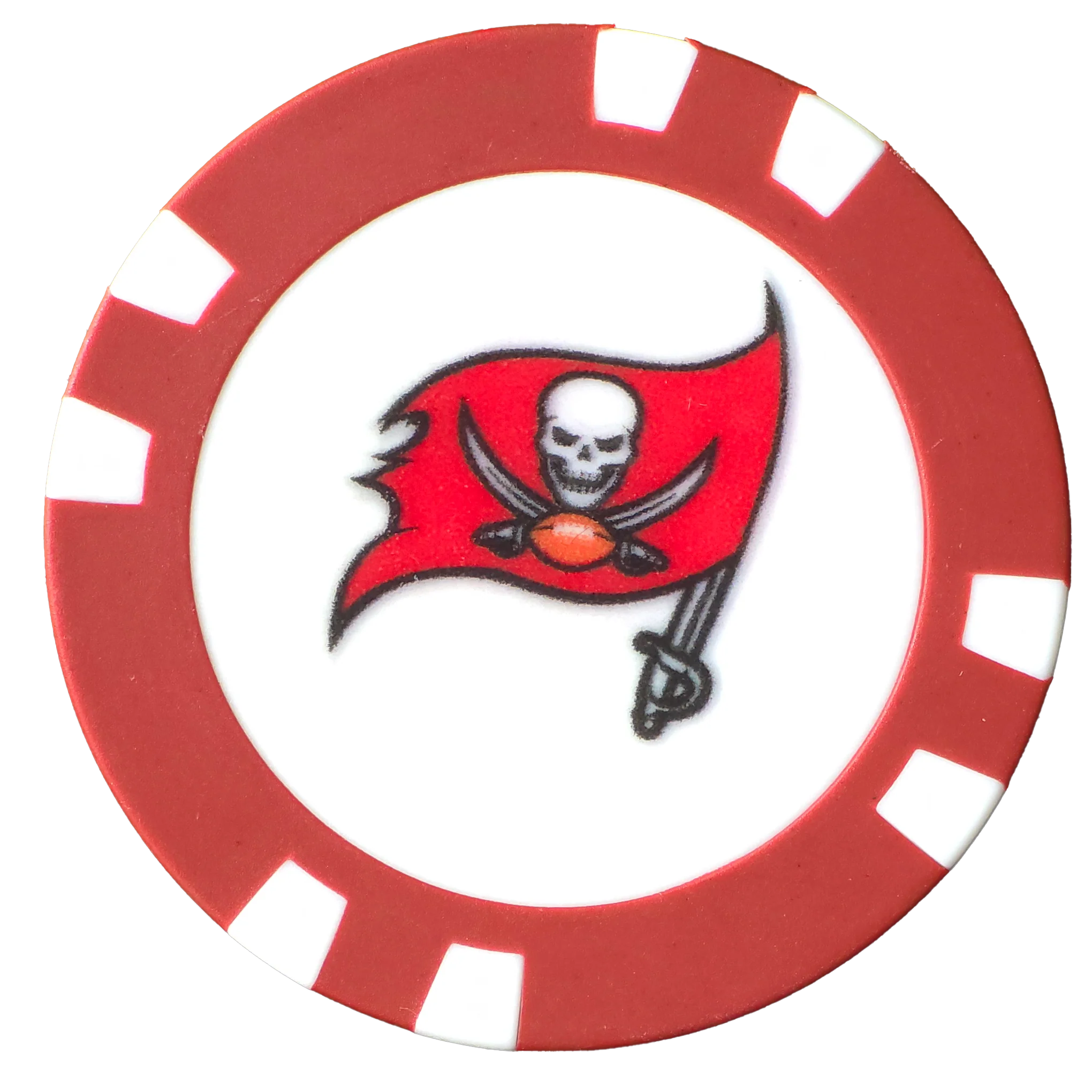 Officially Licensed Tampa Bay Buccaneers Poker Chip Ball Marker - Image 3