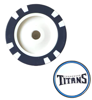 Officially Licensed Tennessee Titans Poker Chip Ball Marker - Image 4