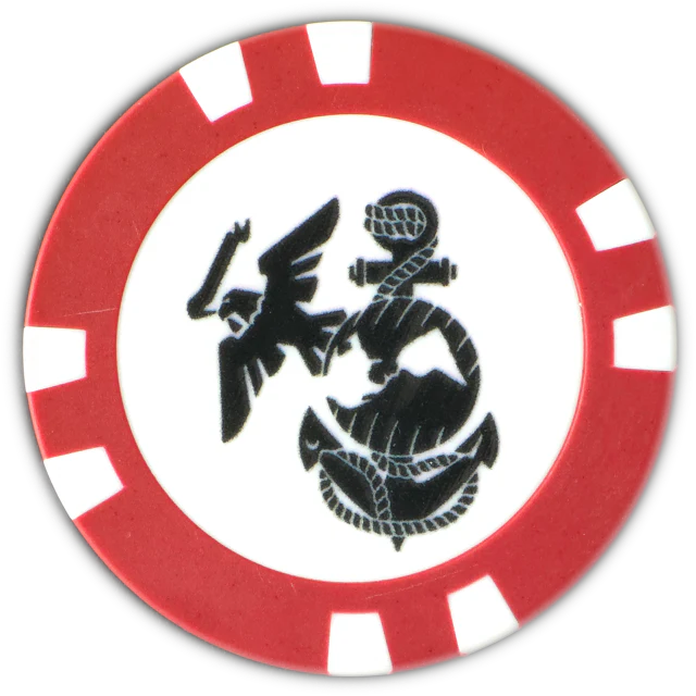 Officially Licensed U.S. Marines Poker Chip Ball Marker - Image 5