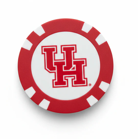 Officially Licensed University of Houston Poker Chip Ball Marker - Image 3