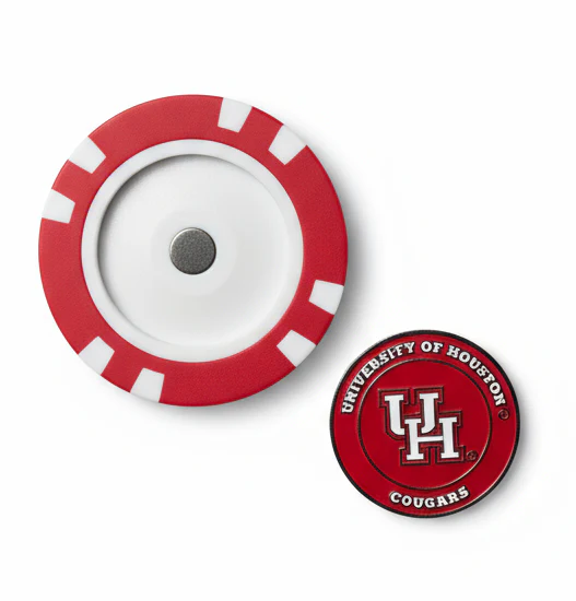 Officially Licensed University of Houston Poker Chip Ball Marker - Image 4