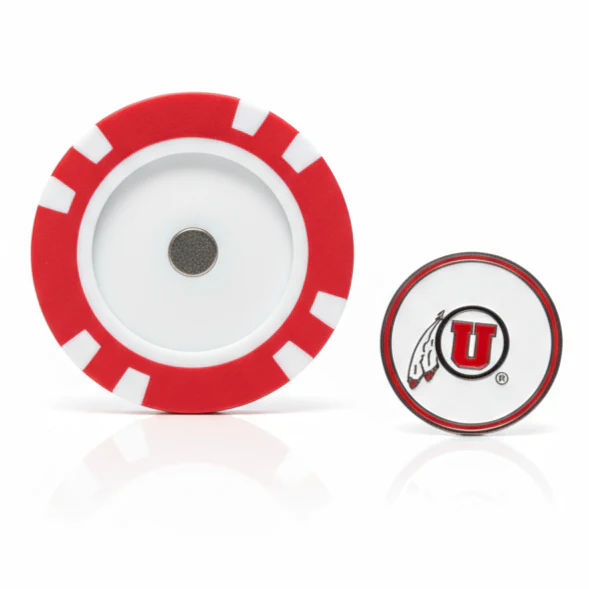 Officially Licensed Utah Utes Poker Chip Ball Marker - Image 3
