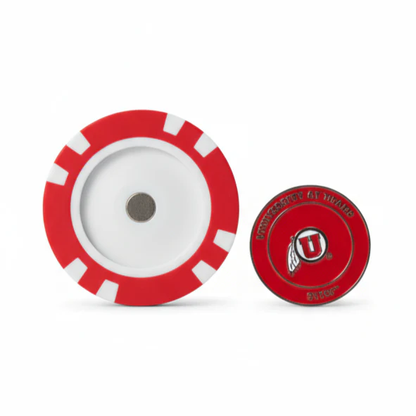 Officially Licensed Utah Utes Poker Chip Ball Marker - Image 4