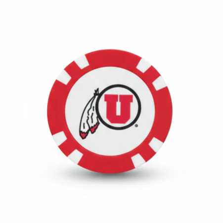 Officially Licensed Utah Utes Poker Chip Ball Marker - Image 5