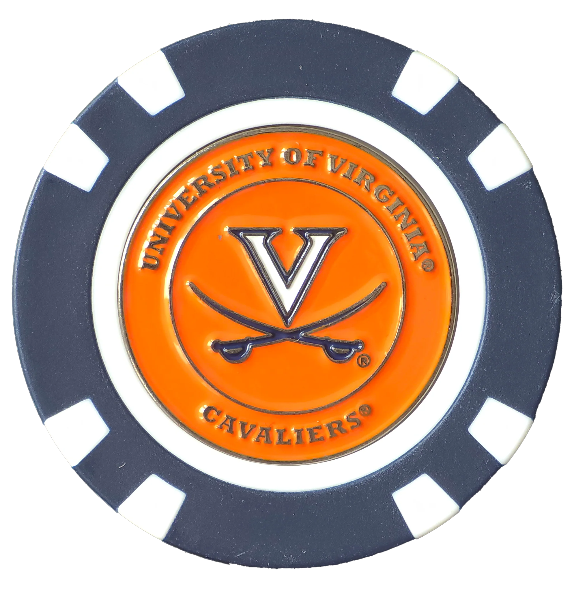 Officially Licensed Virginia Cavaliers Poker Chip Ball Marker - Image 3