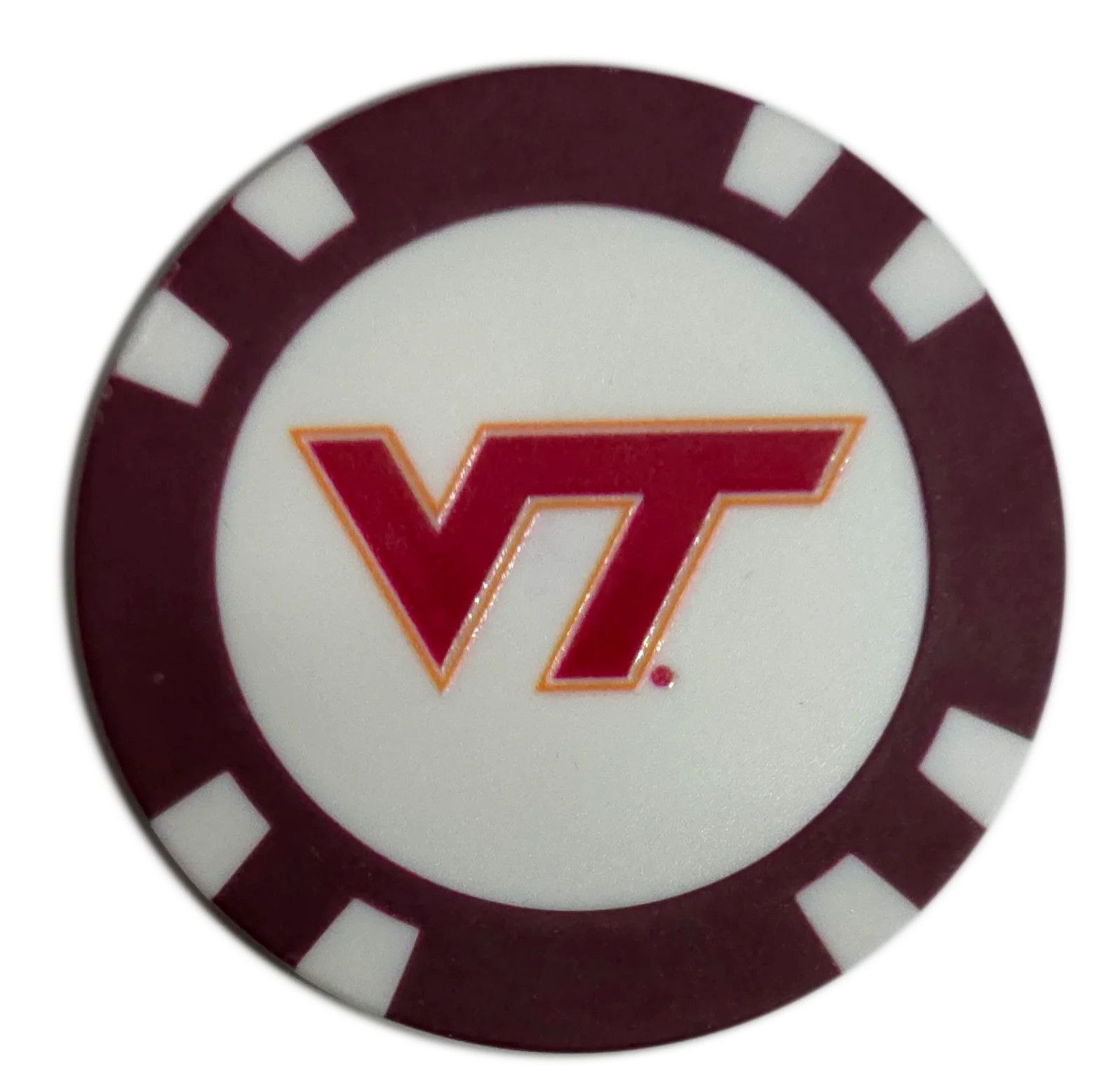 Officially Licensed Virginia Tech Hokies Poker Chip Ball Marker - Image 3