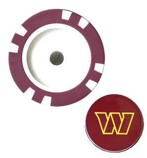Officially Licensed Washington Commanders Poker Chip Ball Marker - Image 2