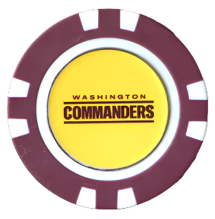 Officially Licensed Washington Commanders Poker Chip Ball Marker - Image 3
