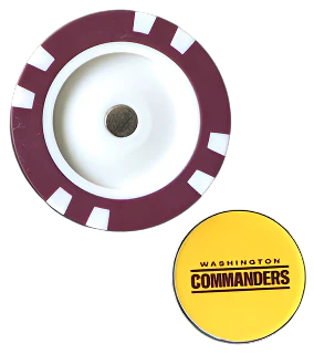 Officially Licensed Washington Commanders Poker Chip Ball Marker - Image 4