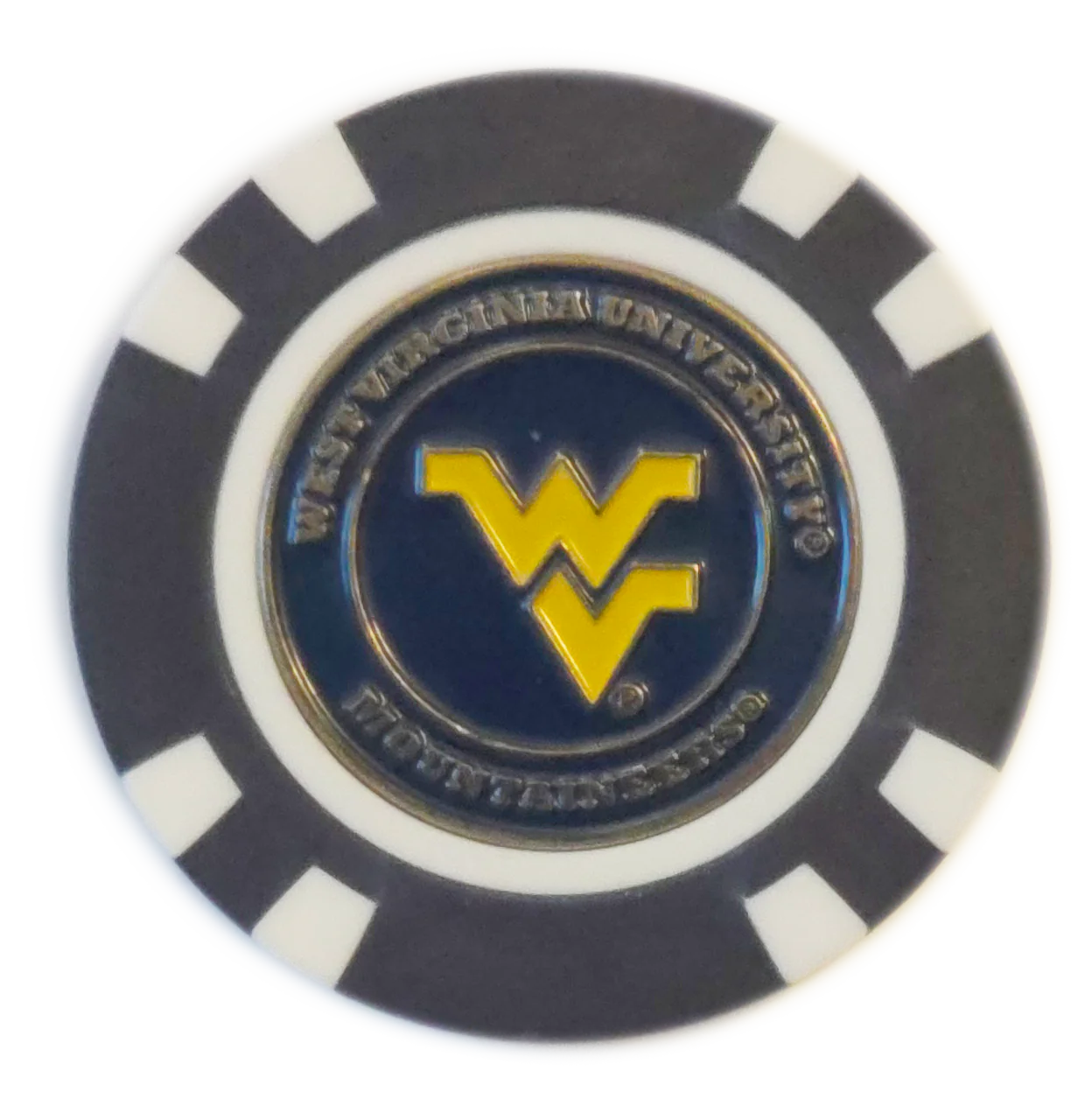 Officially Licensed West Virginia Mountaineers Poker Chip Ball Marker - Image 3