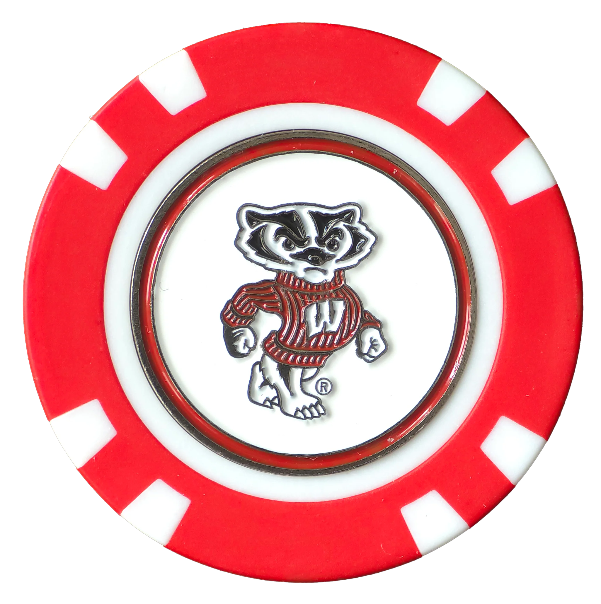Officially Licensed Wisconsin Badgers Poker Chip Ball Marker