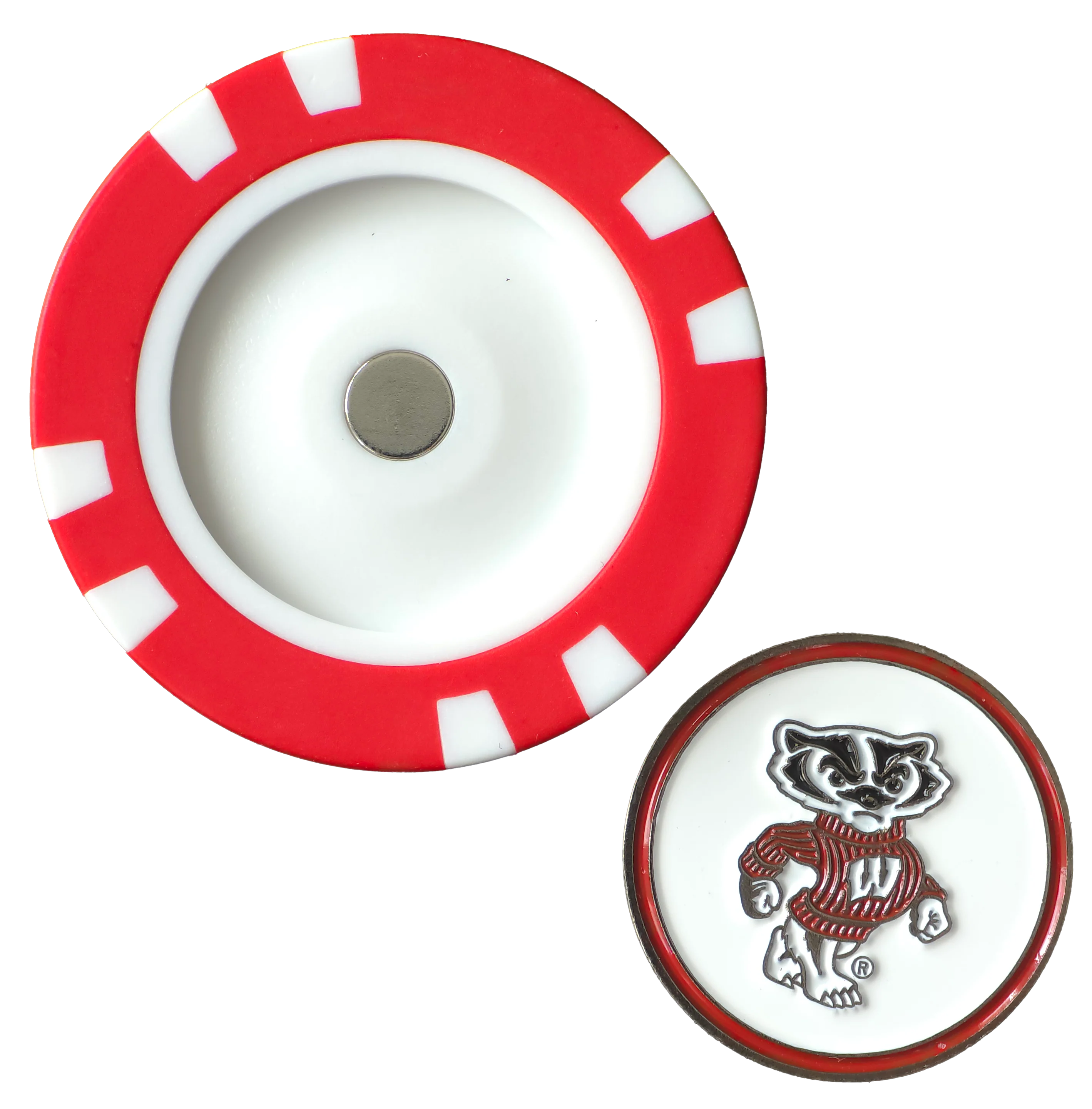 Officially Licensed Wisconsin Badgers Poker Chip Ball Marker - Image 2