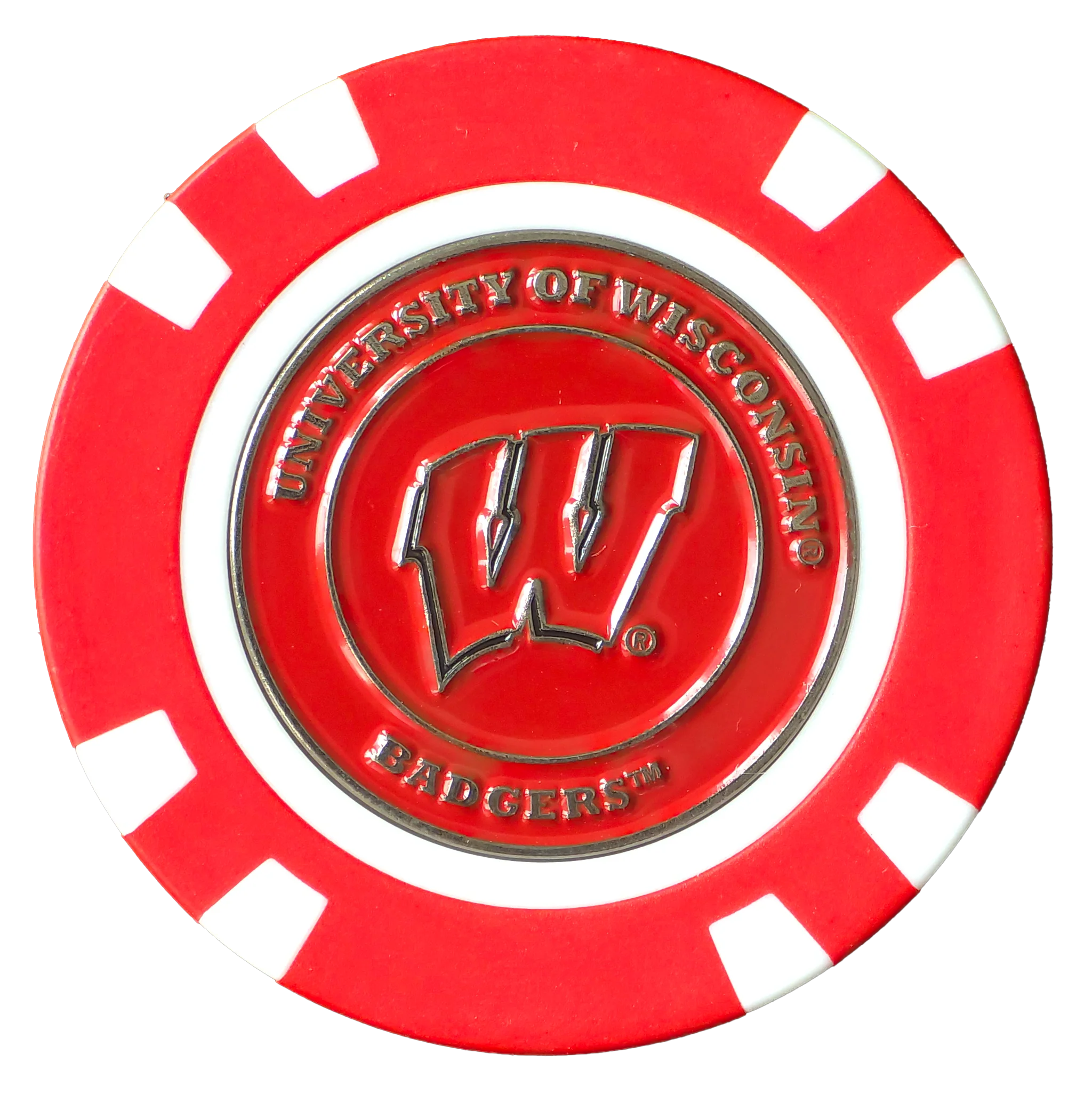 Officially Licensed Wisconsin Badgers Poker Chip Ball Marker - Image 3