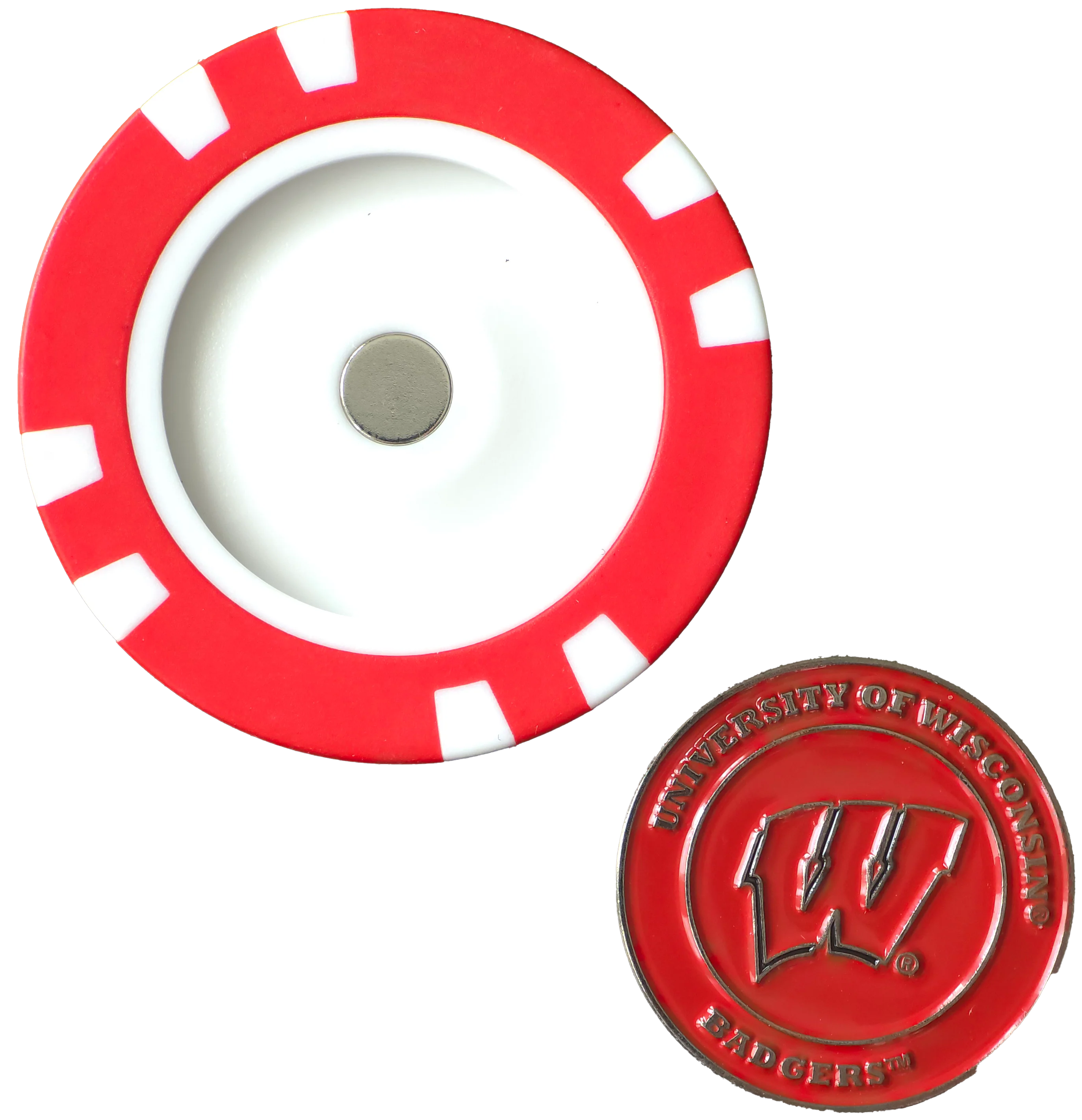 Officially Licensed Wisconsin Badgers Poker Chip Ball Marker - Image 4