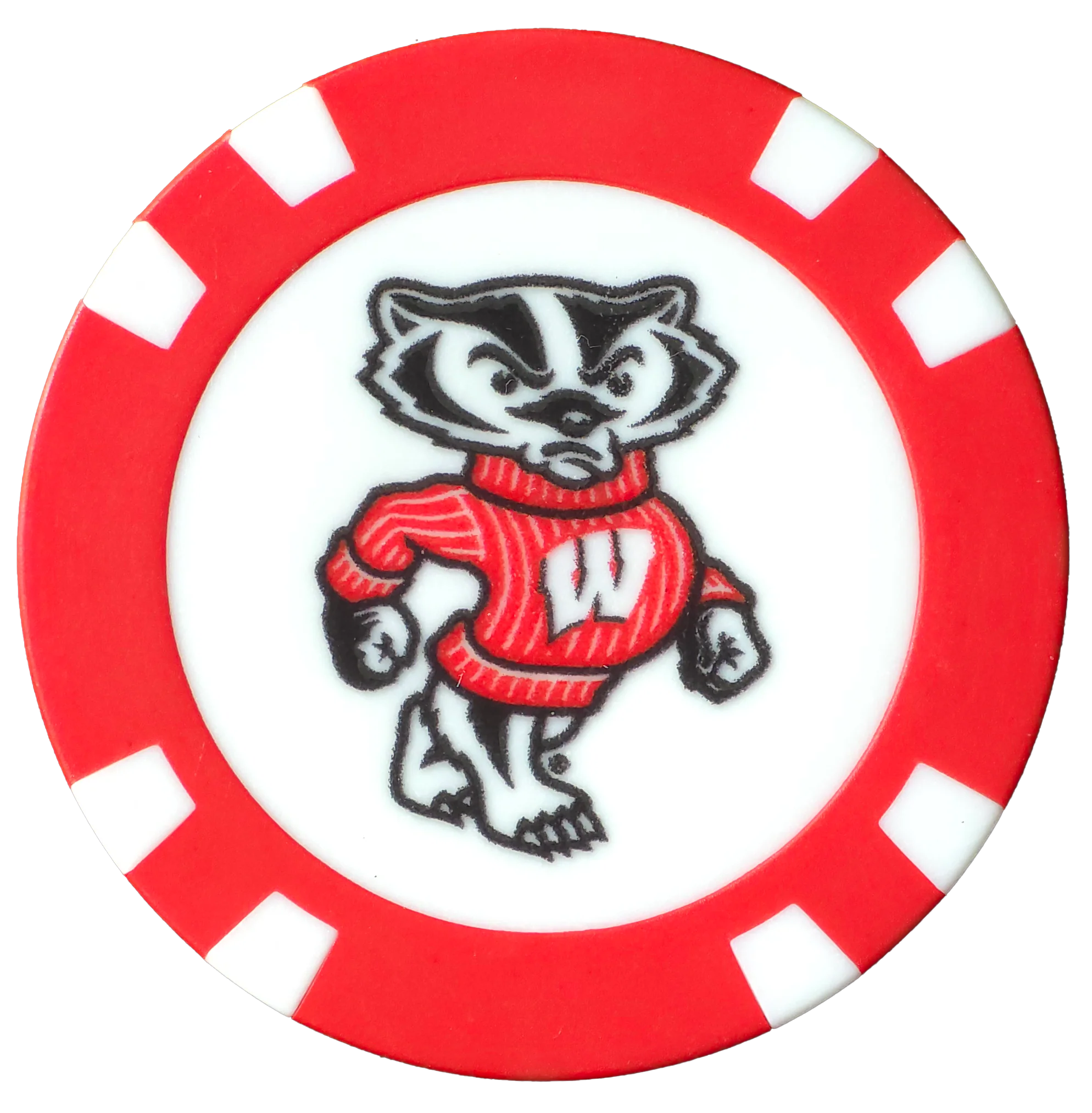 Officially Licensed Wisconsin Badgers Poker Chip Ball Marker - Image 5