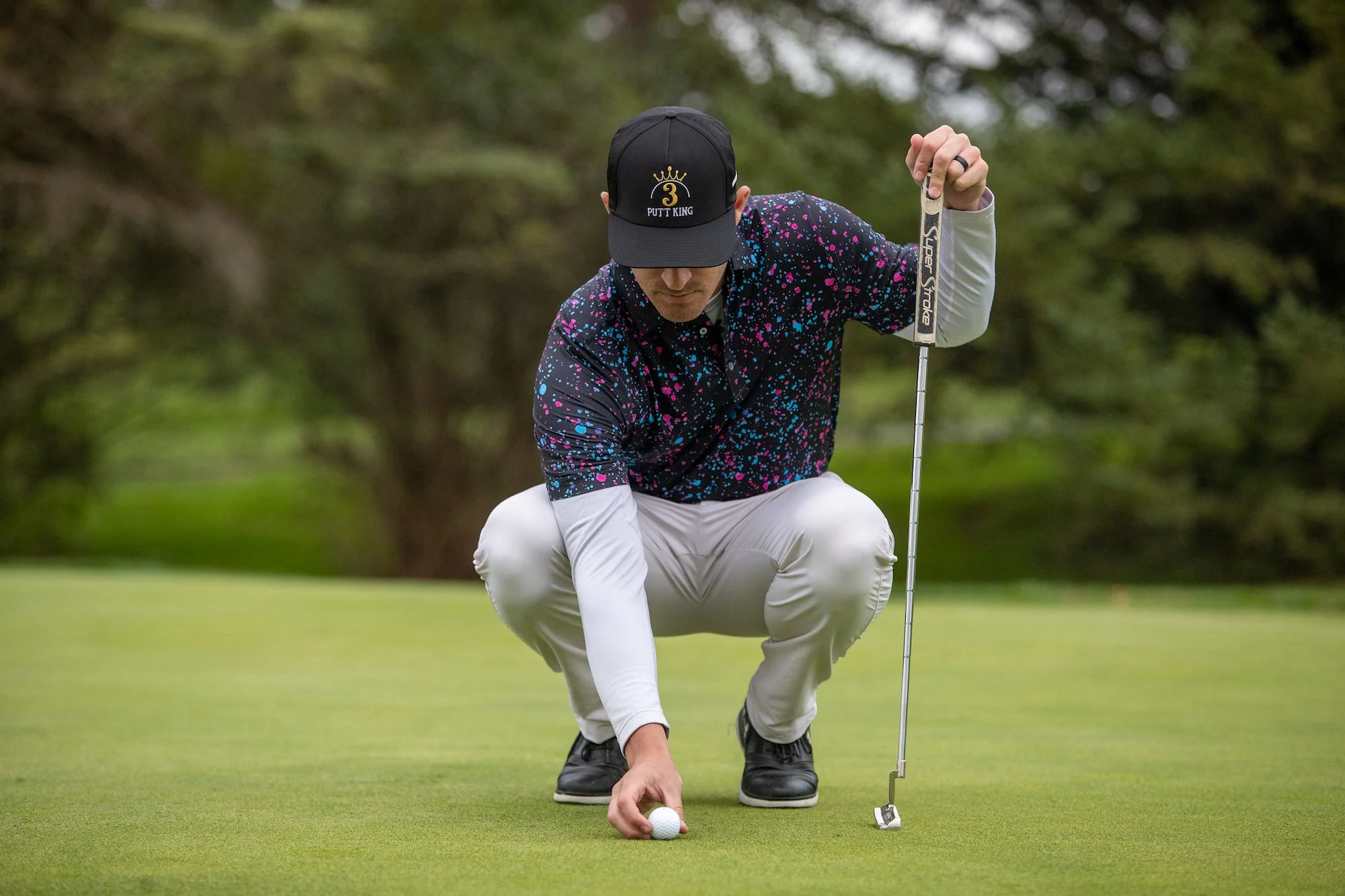 Paint Splatter Polo Black - Image 6