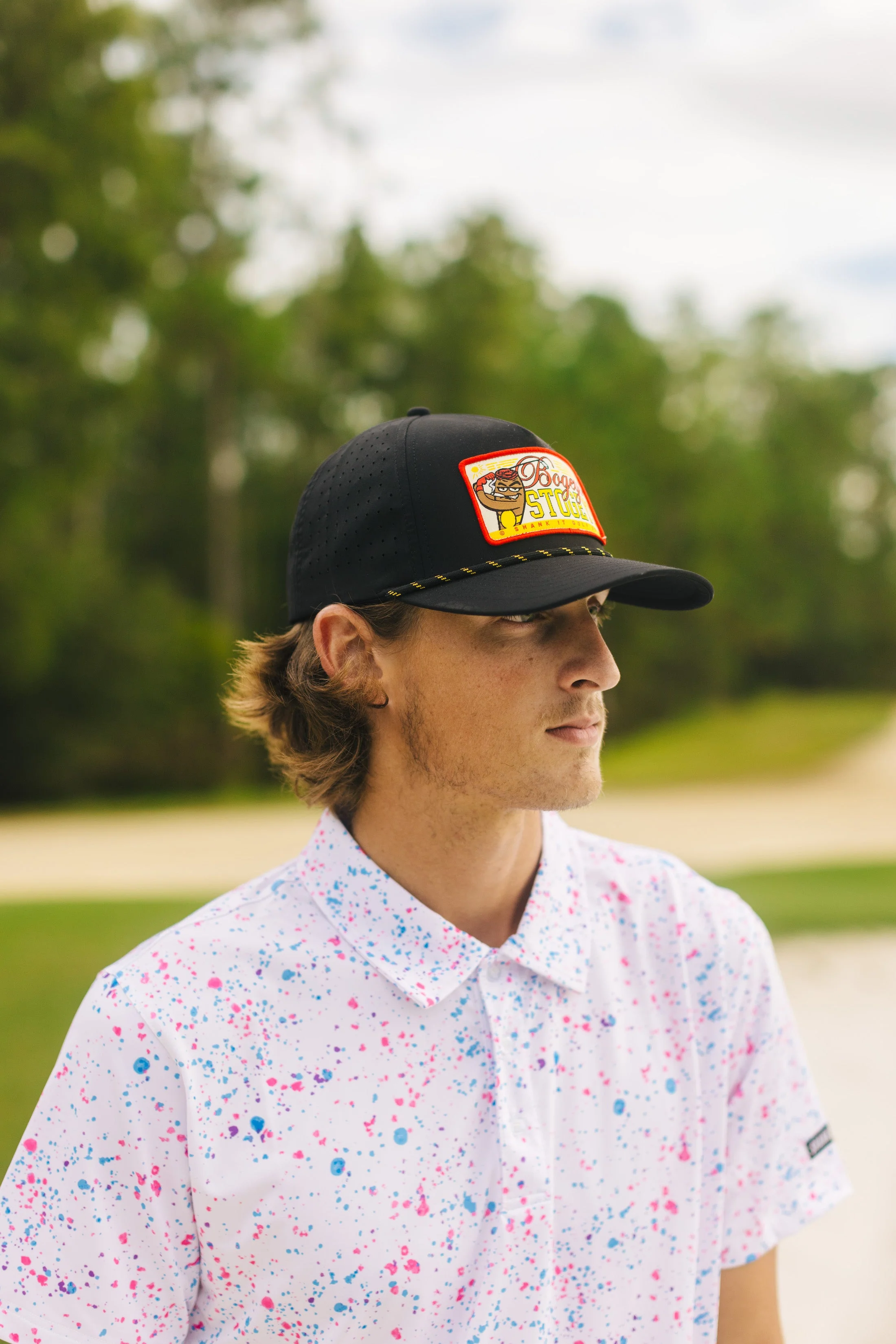 Paint Splatter Polo White - Image 3