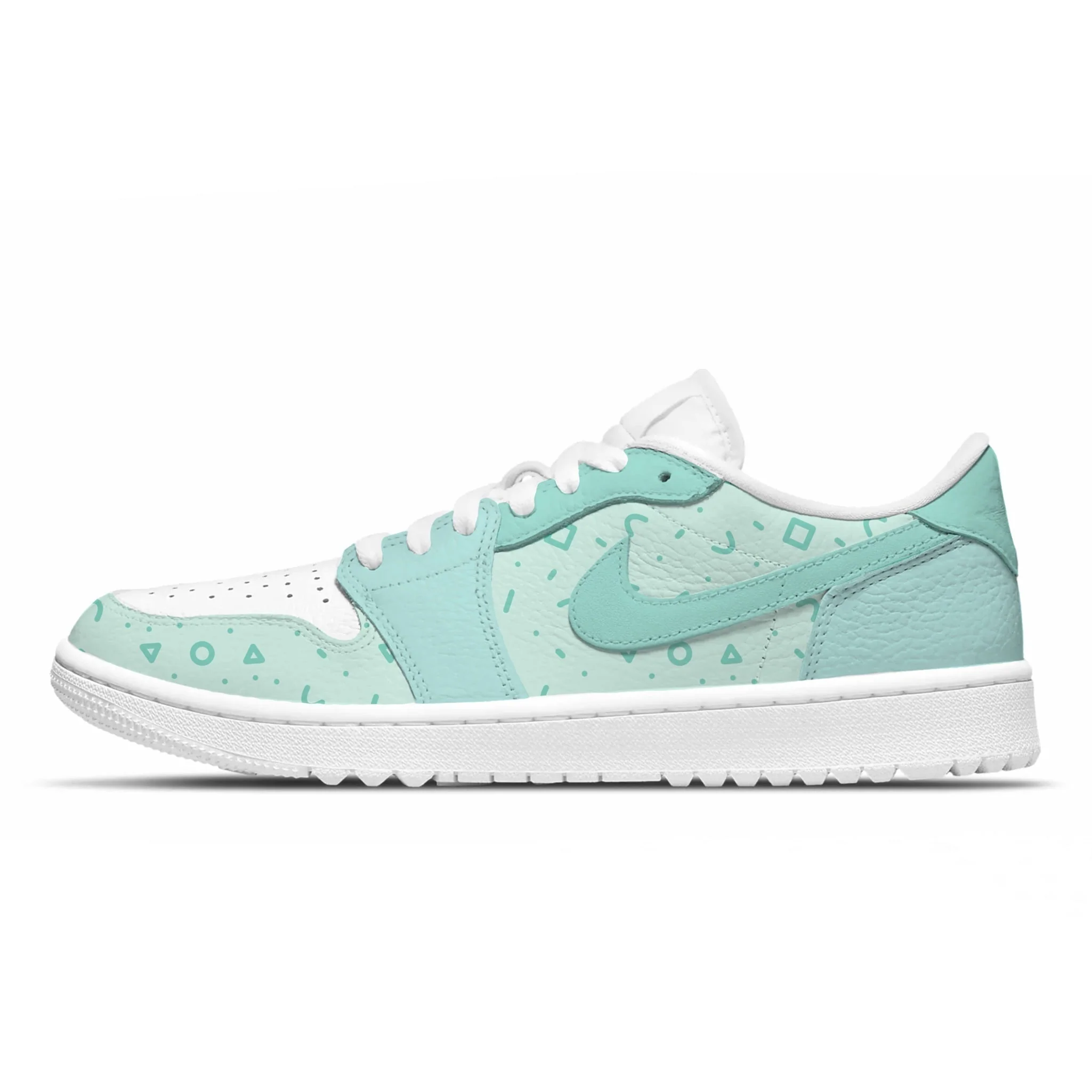 "Pastel Teal" Jordan 1 Golf Shoes