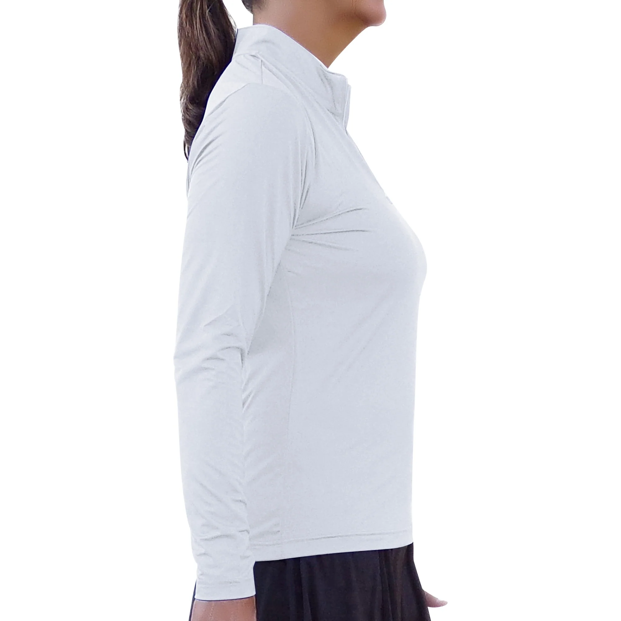 PB 1/4 Zip Long Sleeve Classic White - Image 3