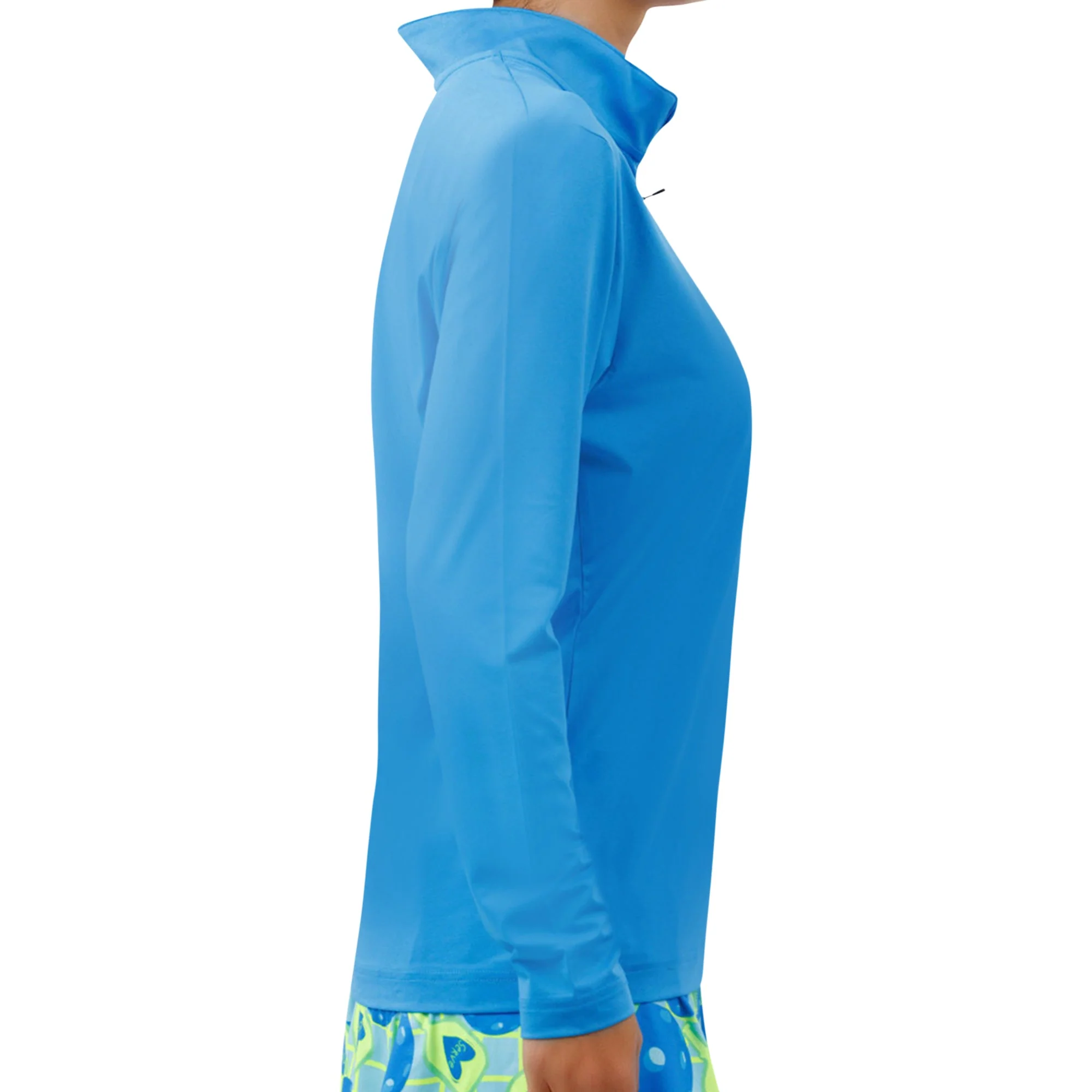 PB 1/4 Zip Long Sleeve Electric Blue - Image 3