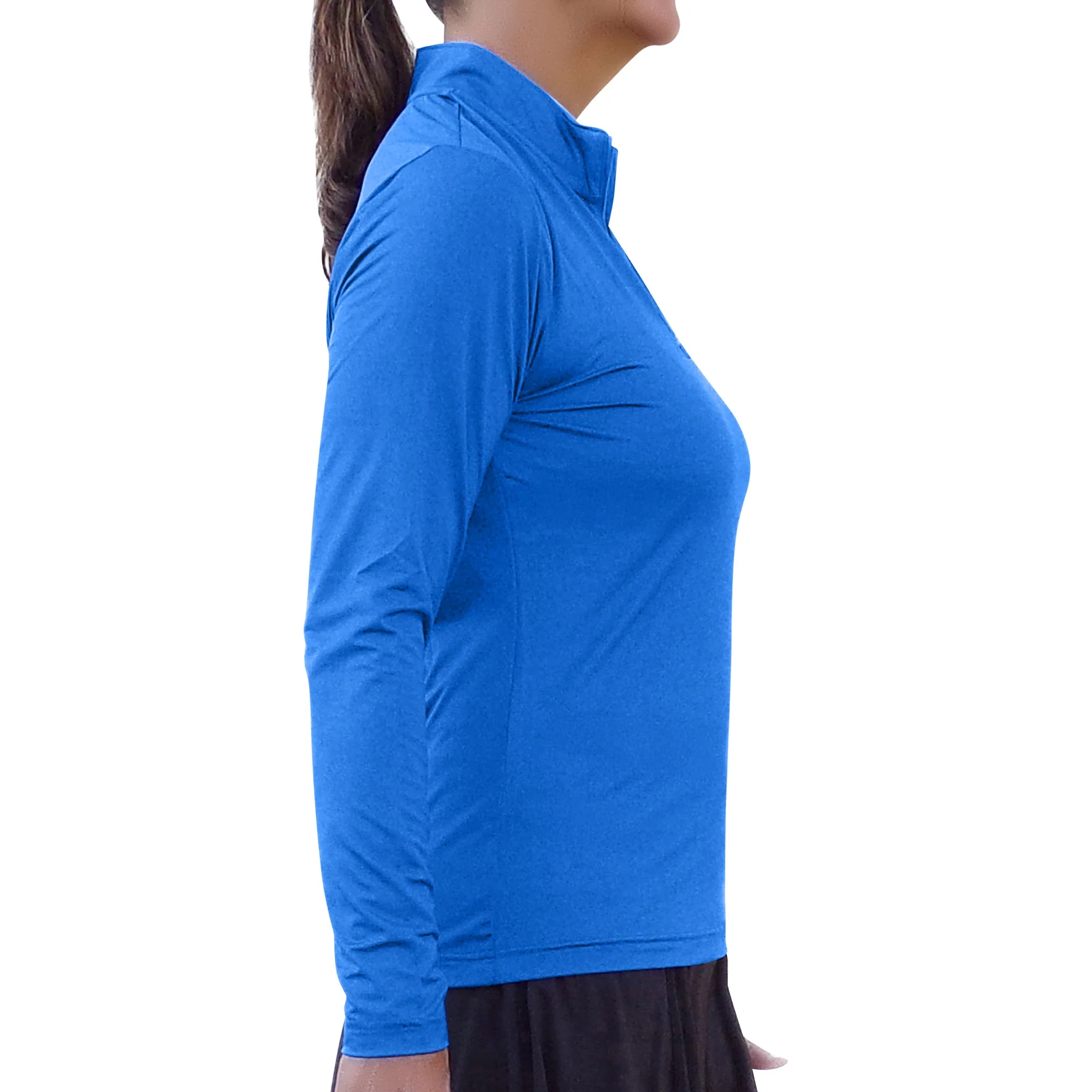 PB 1/4 Zip Long Sleeve Royal Blue - Image 3
