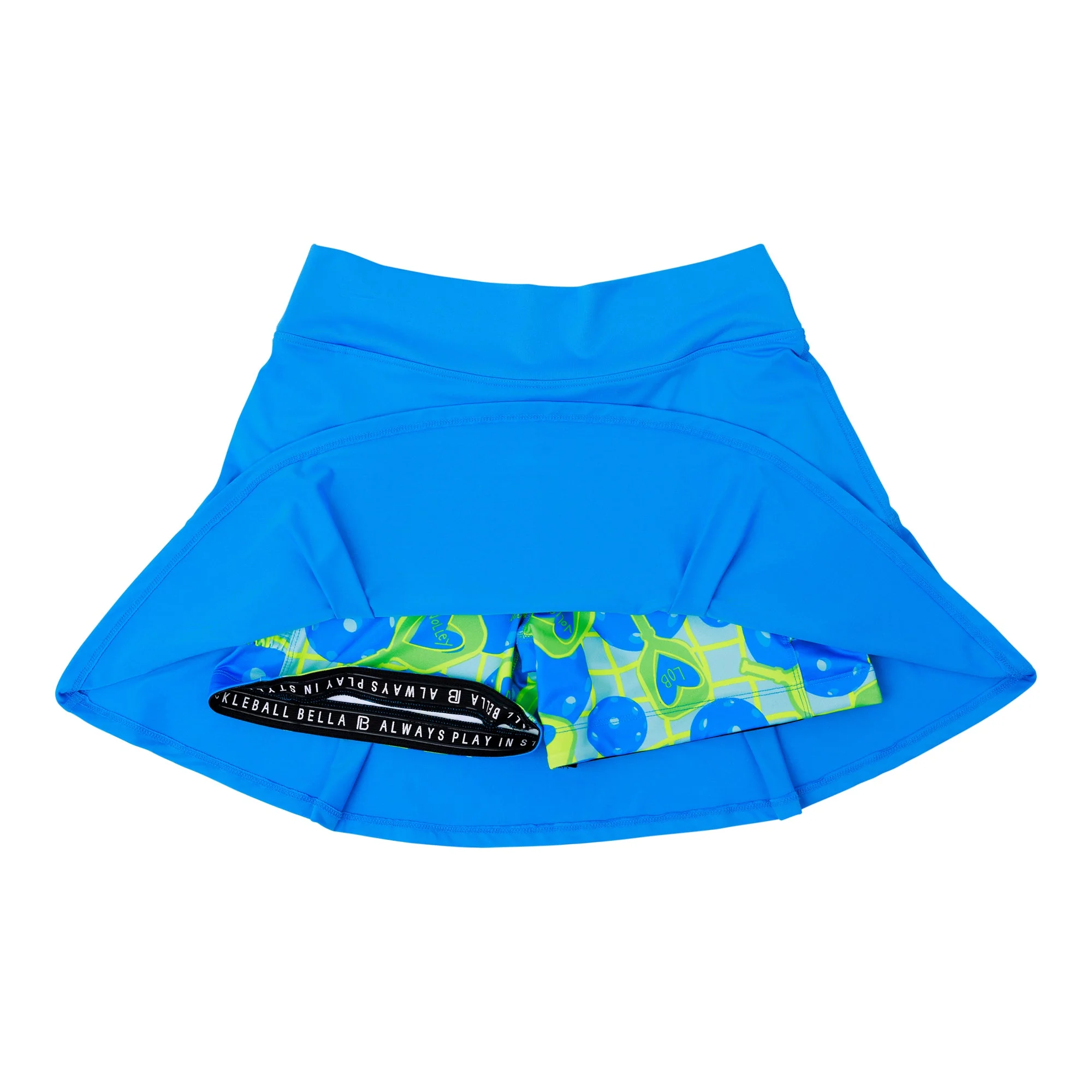PB Drop Pleat Skort Electric Blue with Net Worth - Image 6