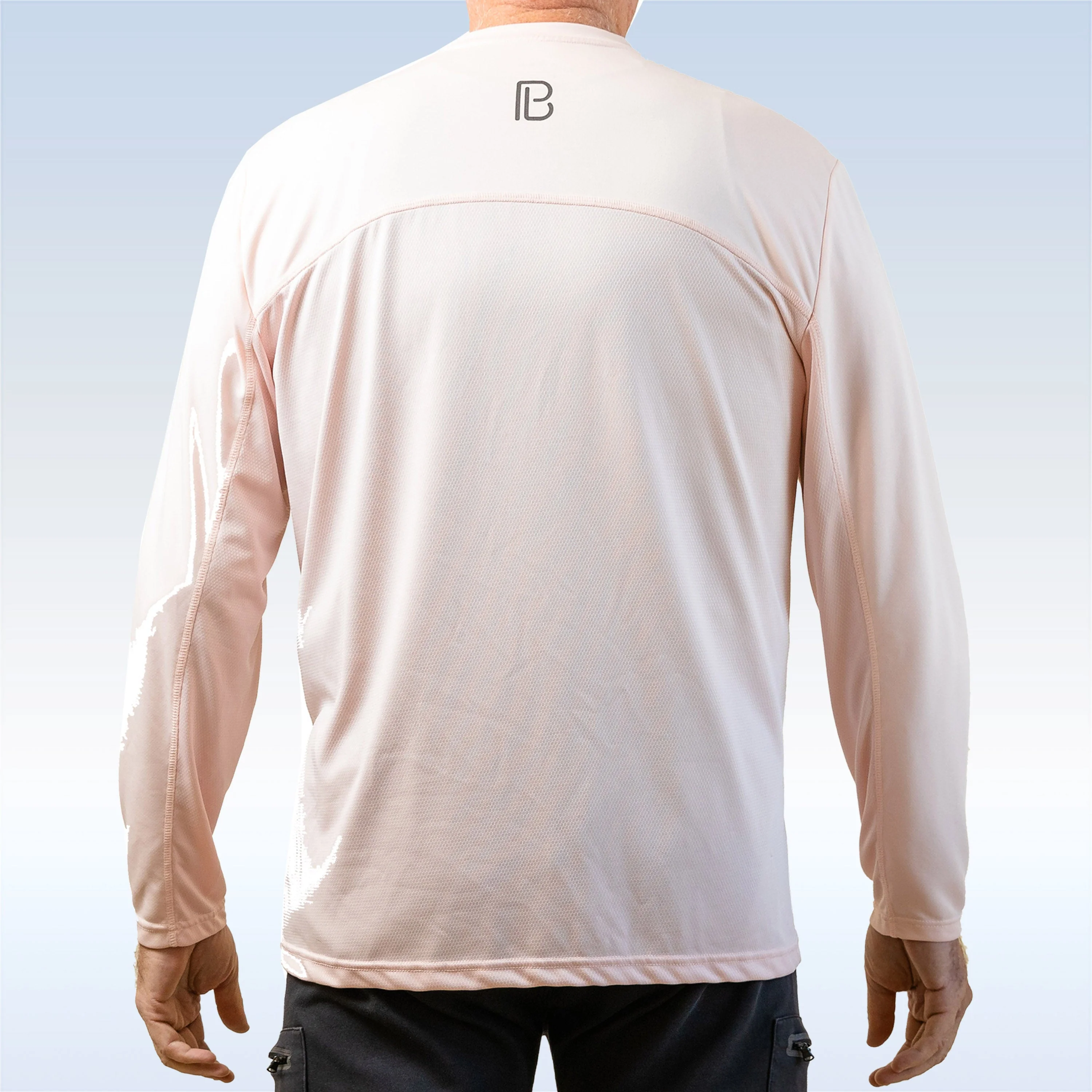 PB Men's Gossamer Pink Long Sleeve Tee - Image 2