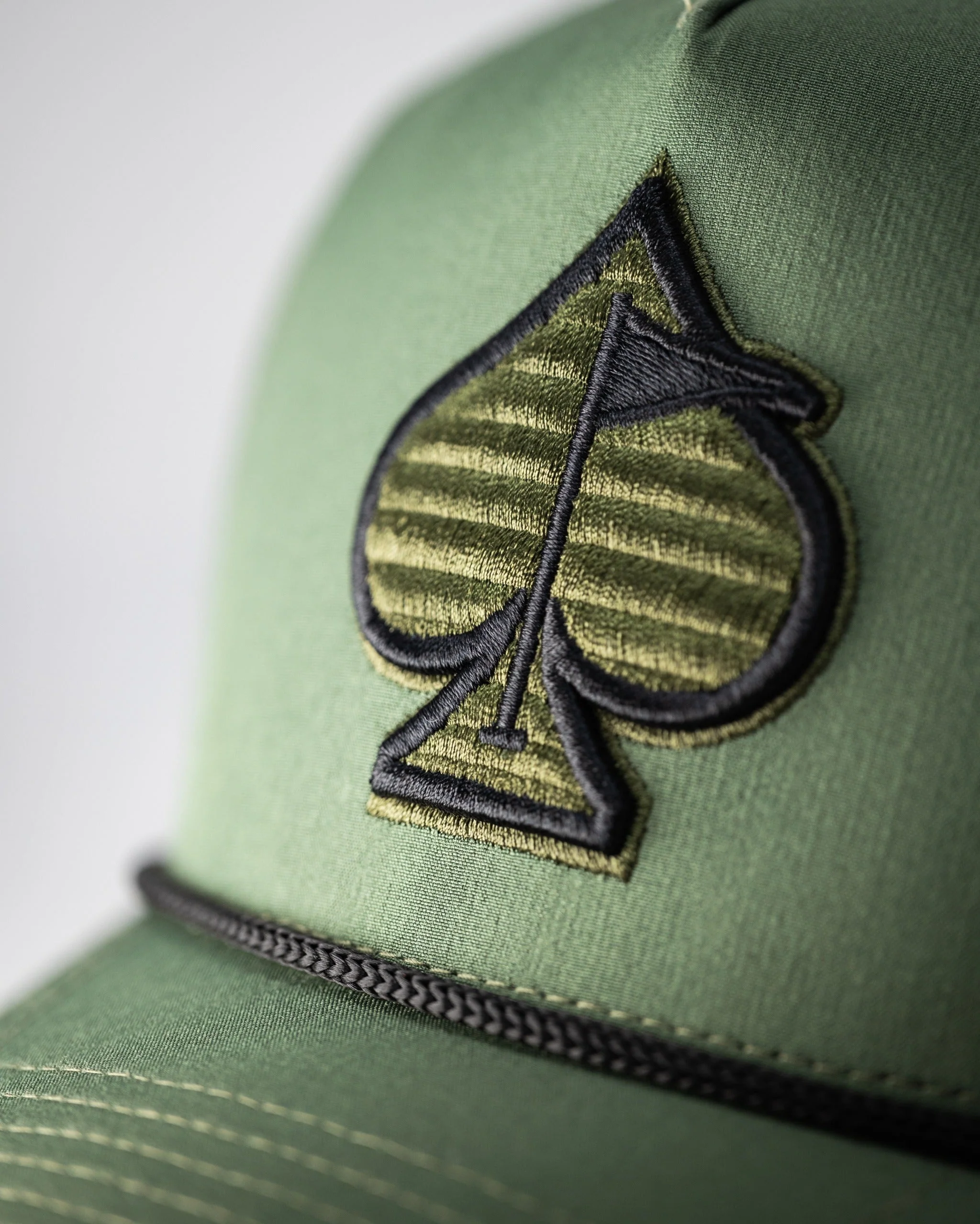 Perforated Rope Hat - Olive - Image 2
