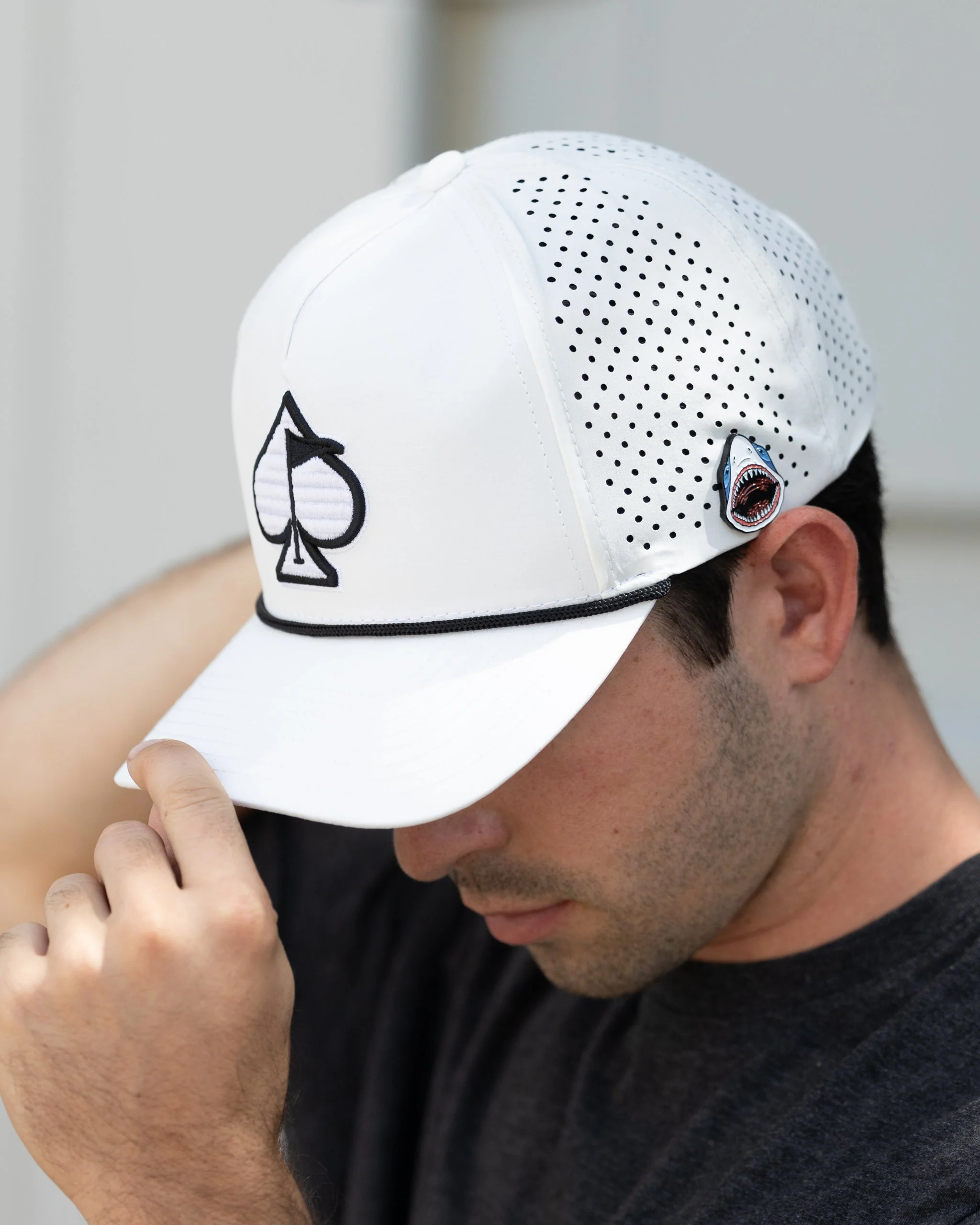 Perforated Rope Hat - White - Image 12