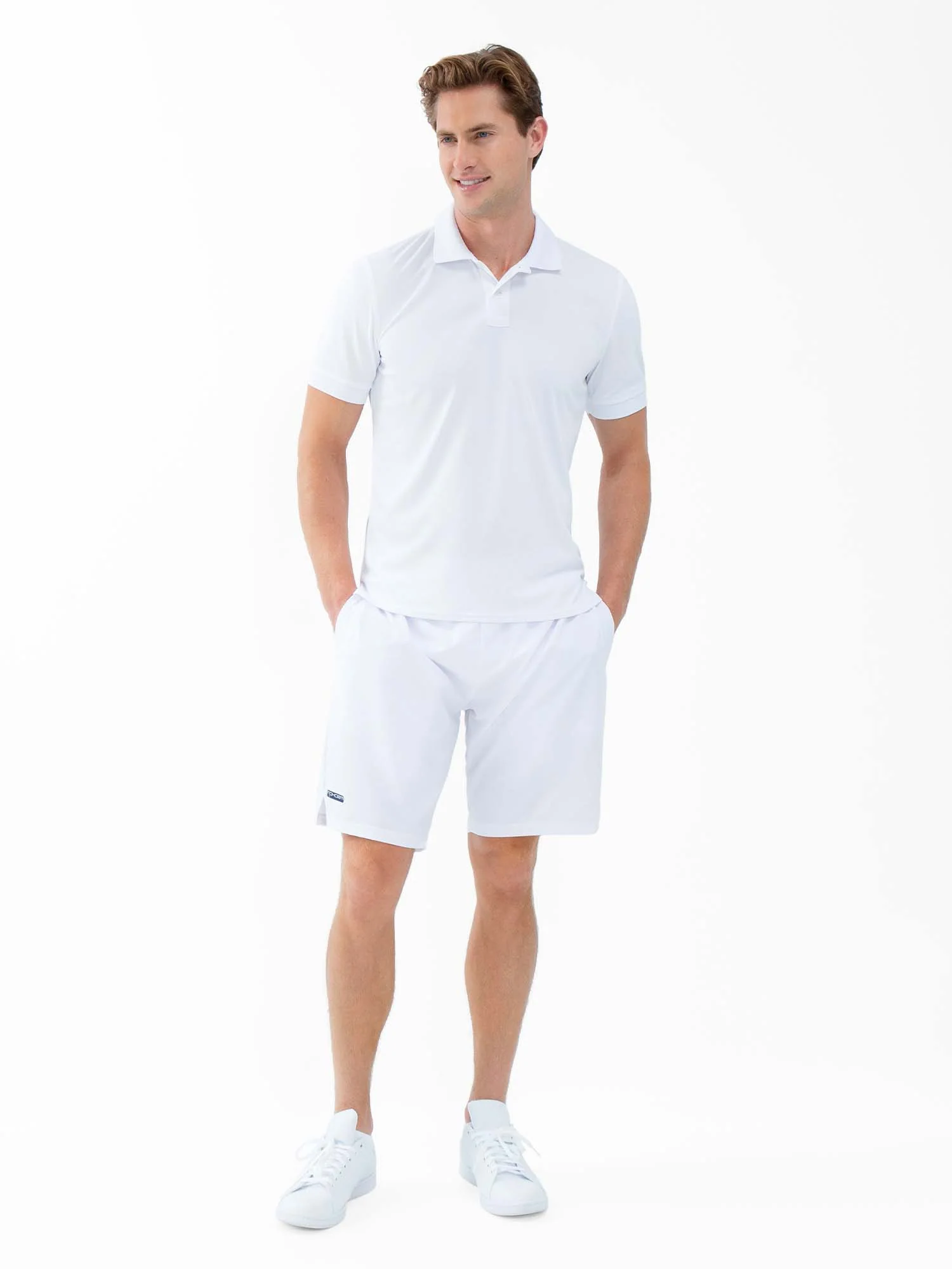 Performance Men's Classic Tennis Rib Collar Polo - White - Image 6