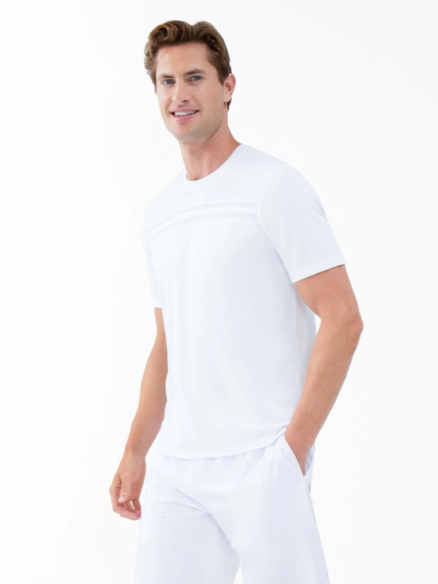 Performance Men's Tournament Short Sleeve Crew Neck - White - Image 2