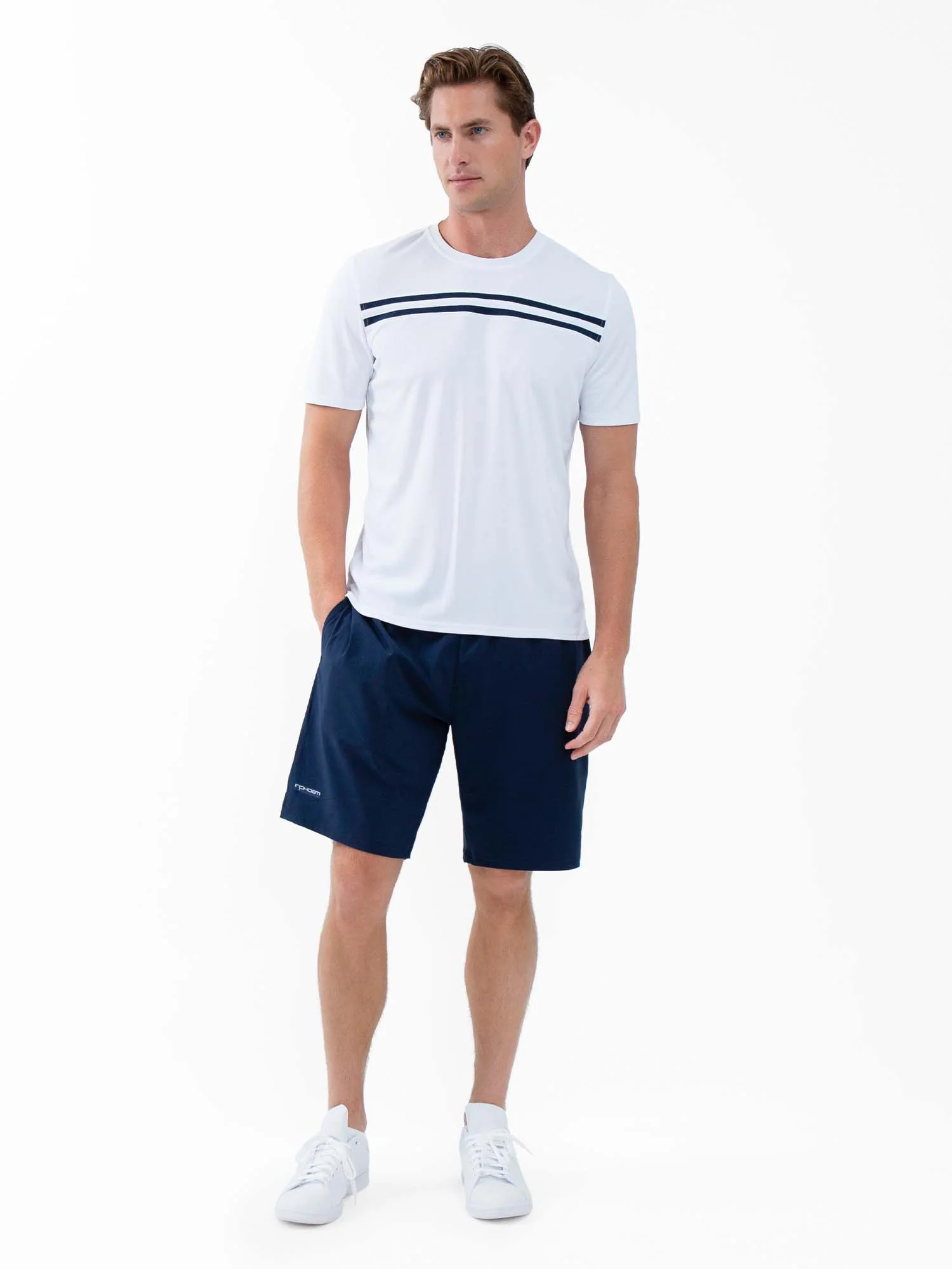Performance Men's Tournament Short Sleeve Crew Neck - White/Midnight - Image 3