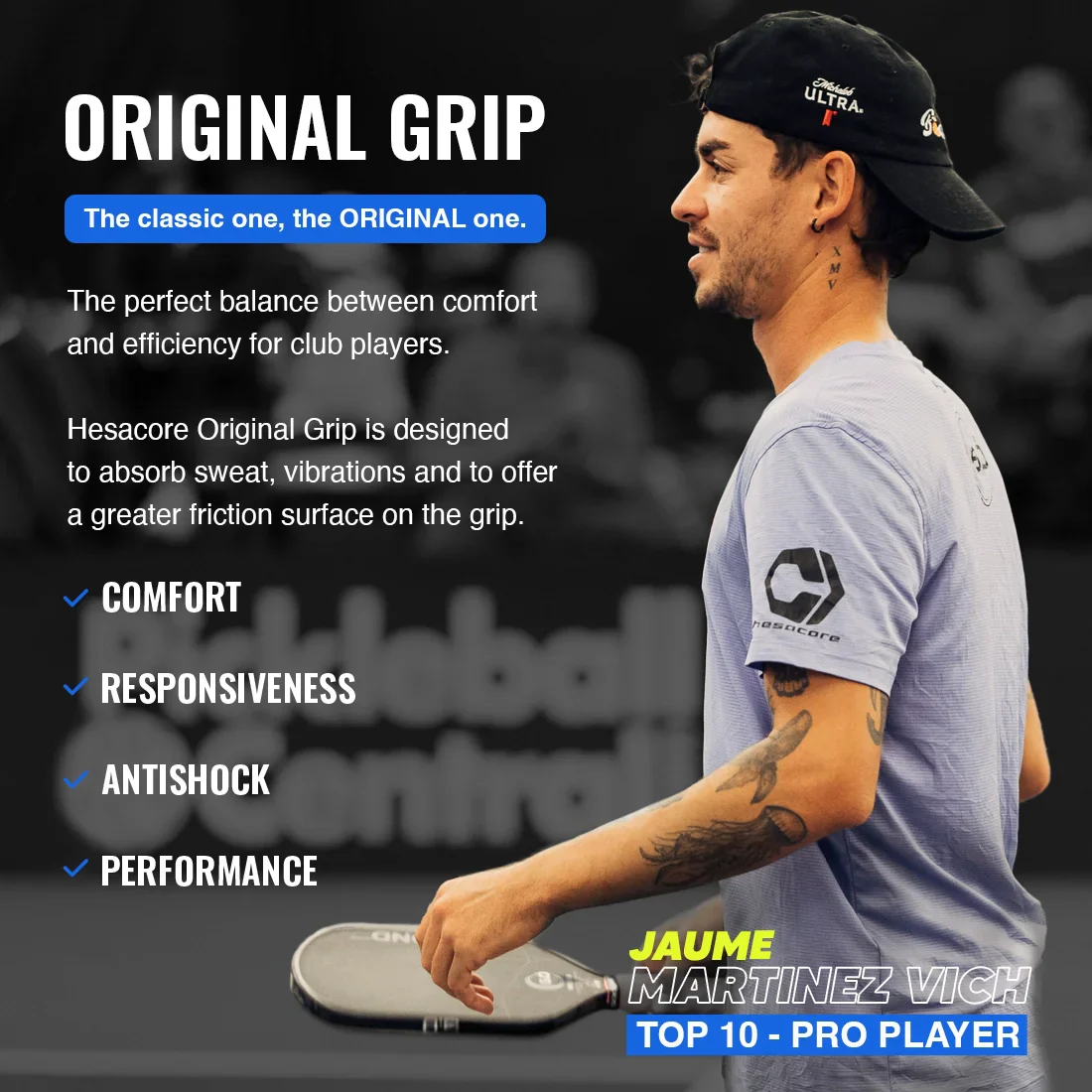 Pickleball Grip - 5.25 Inches Long - Regular Soft Feel - White - Image 2