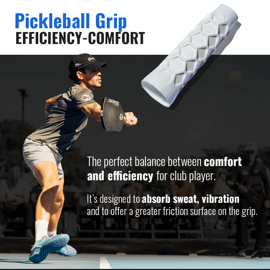 Pickleball Grip - 5.25 Inches Long - Regular Soft Feel - White - Image 4