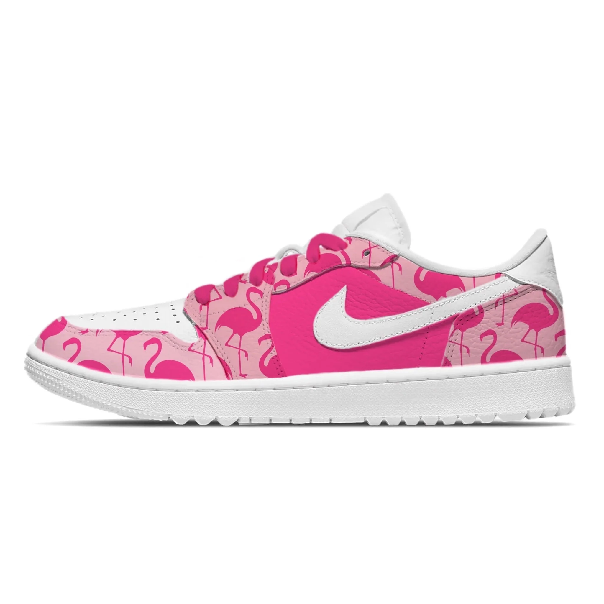 "Pink Flamingos" Jordan 1 Golf Shoes