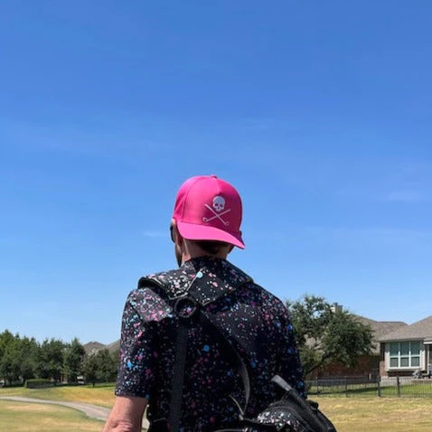 Pink Skull Golf Hat - Image 3