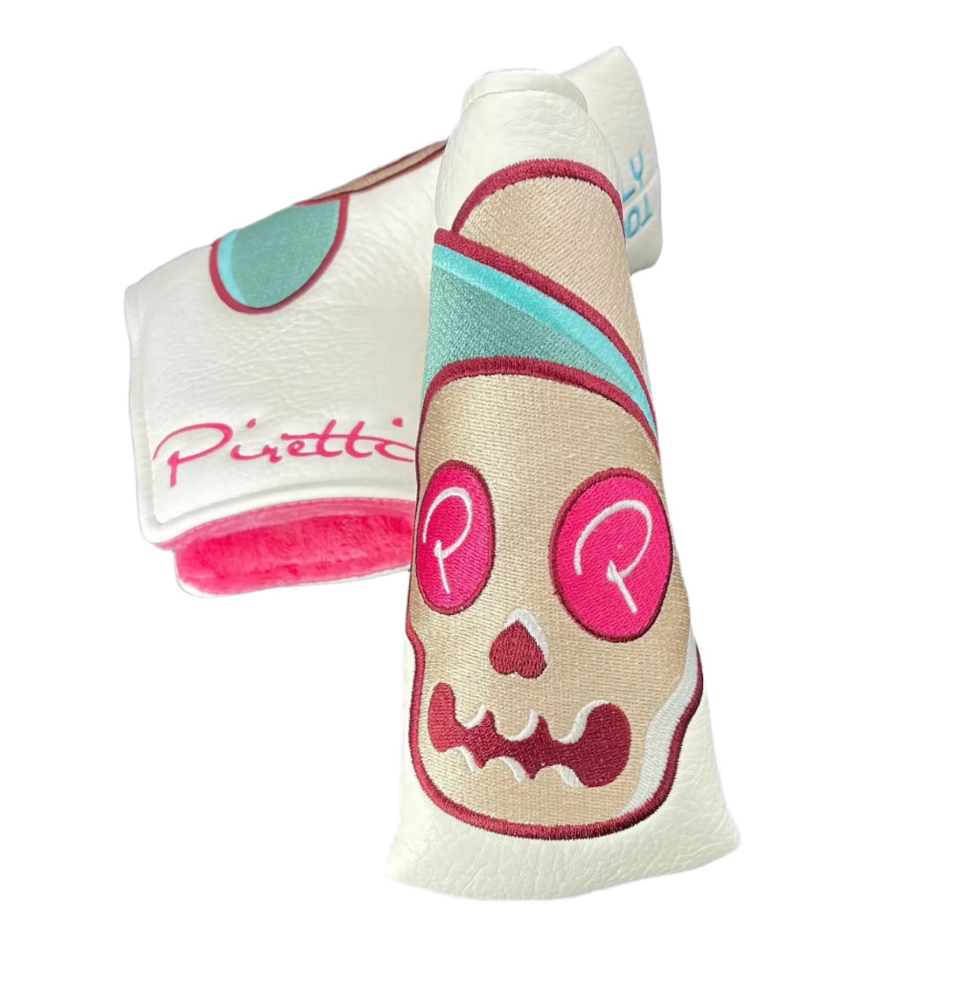 Piretti Golf - Neon Dia De Los Muertos Tour Only Blade Putter Headcovers White