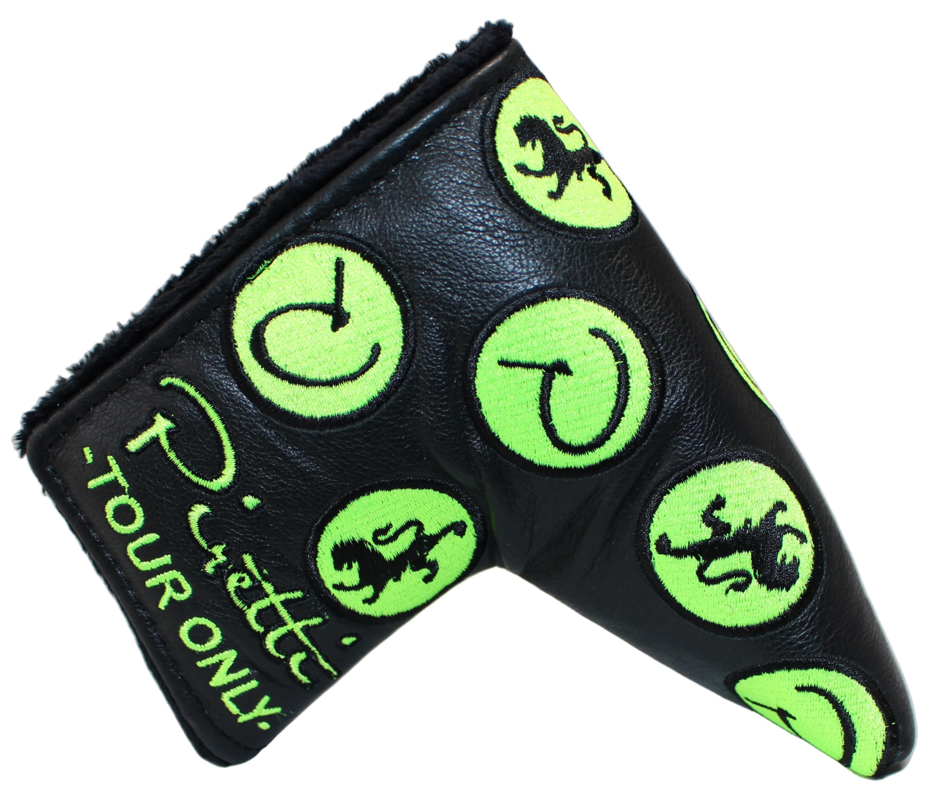Piretti Limited Edition Tour Only Circle P Black/Green Blade Putter Headcover - Image 2