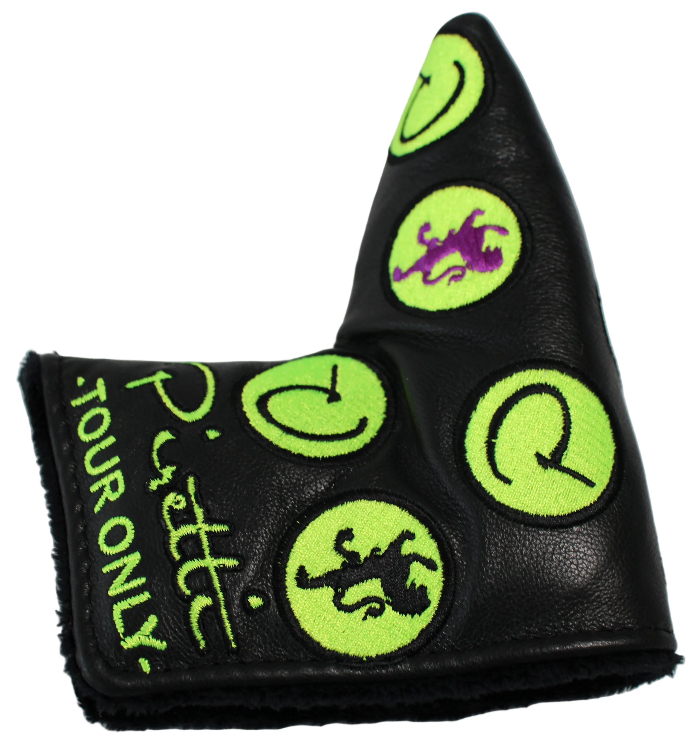 Piretti Limited Edition Tour Only Circle P Black/Green Blade Putter Headcover - Image 4