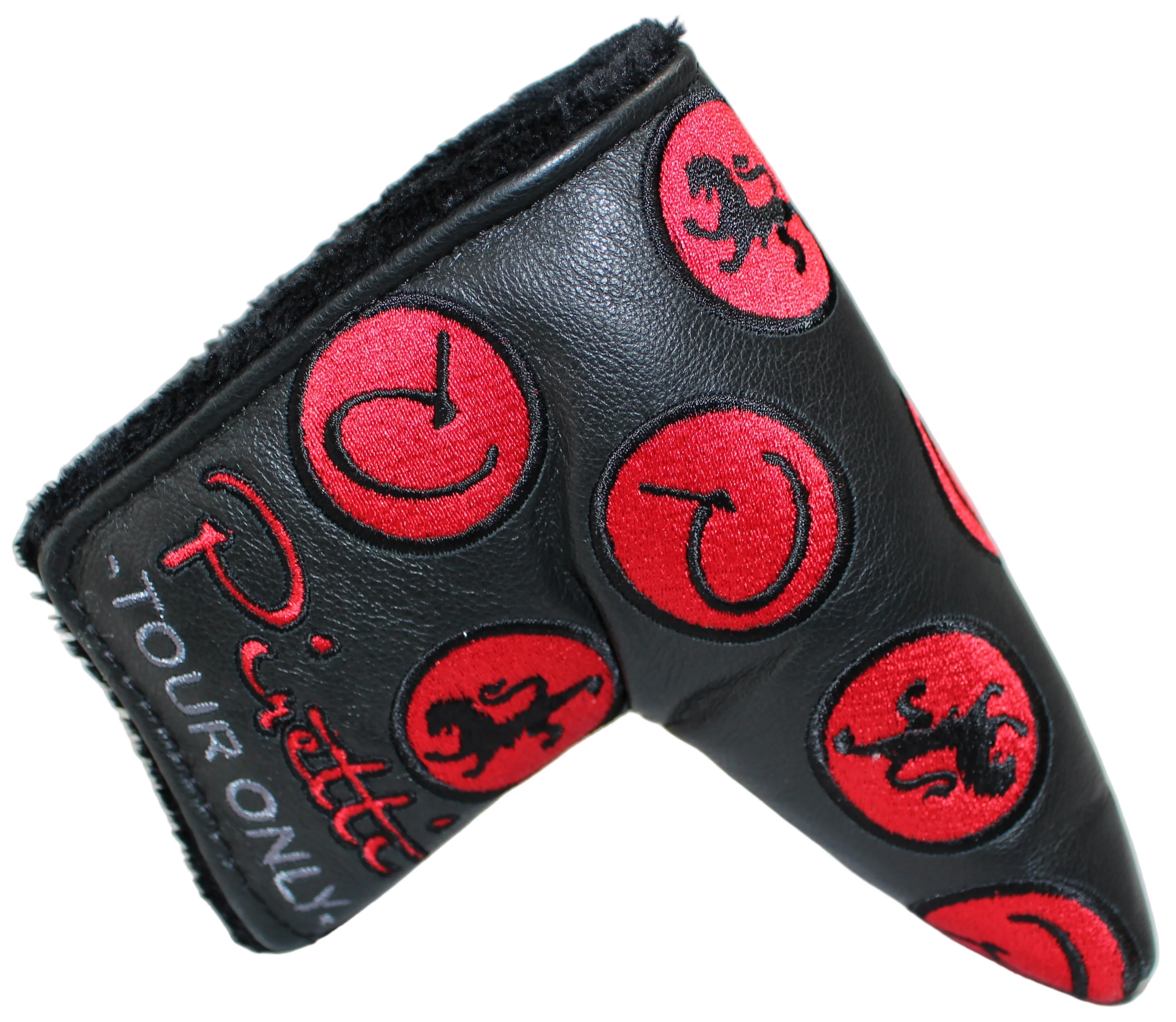 Piretti Limited Edition Tour Only Circle P Black/Red Blade Putter Headcover - Image 2