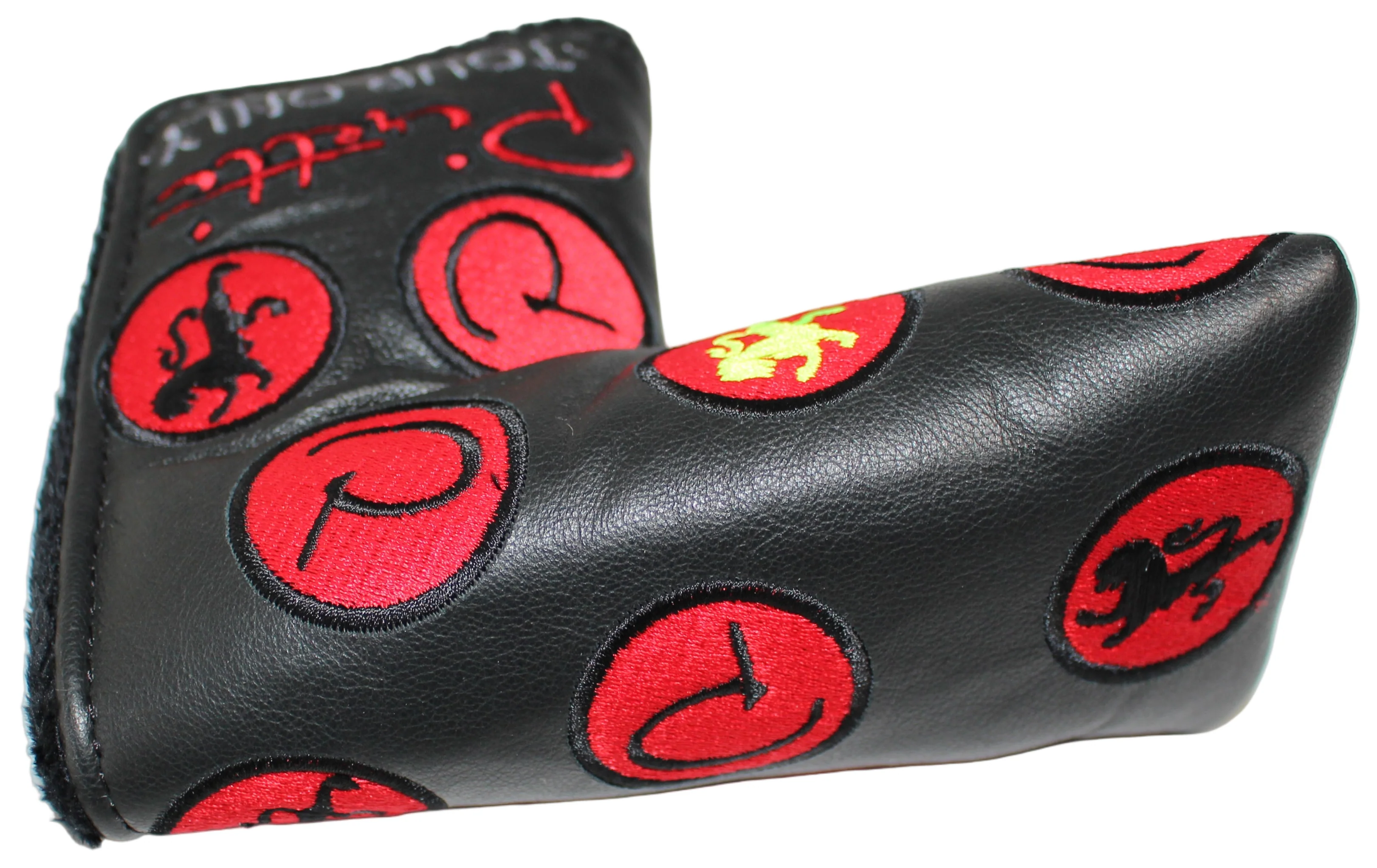 Piretti Limited Edition Tour Only Circle P Black/Red Blade Putter Headcover - Image 6