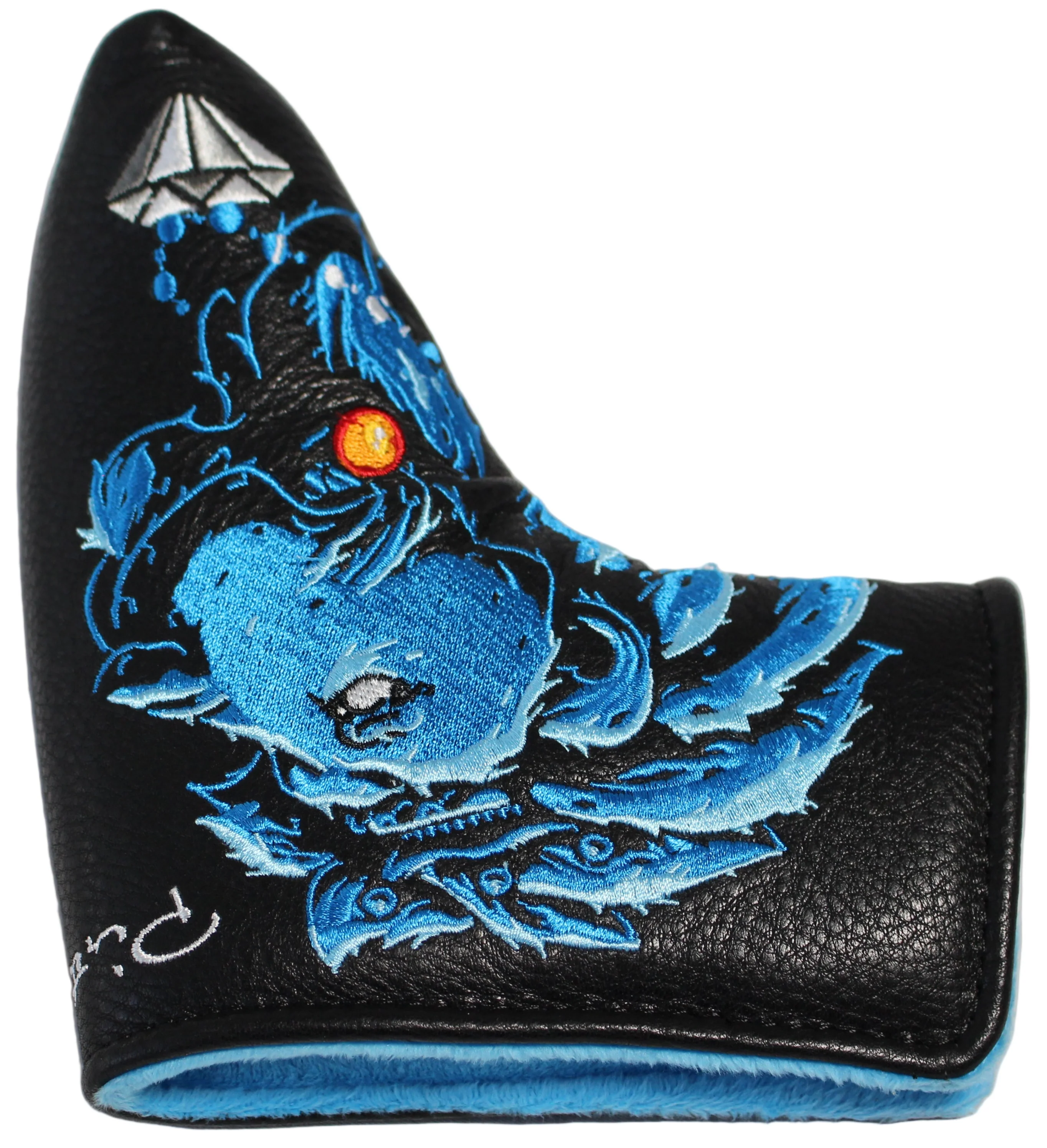 Piretti Majestic Lion King Blade Putter Headcover Blue/Black - Image 4