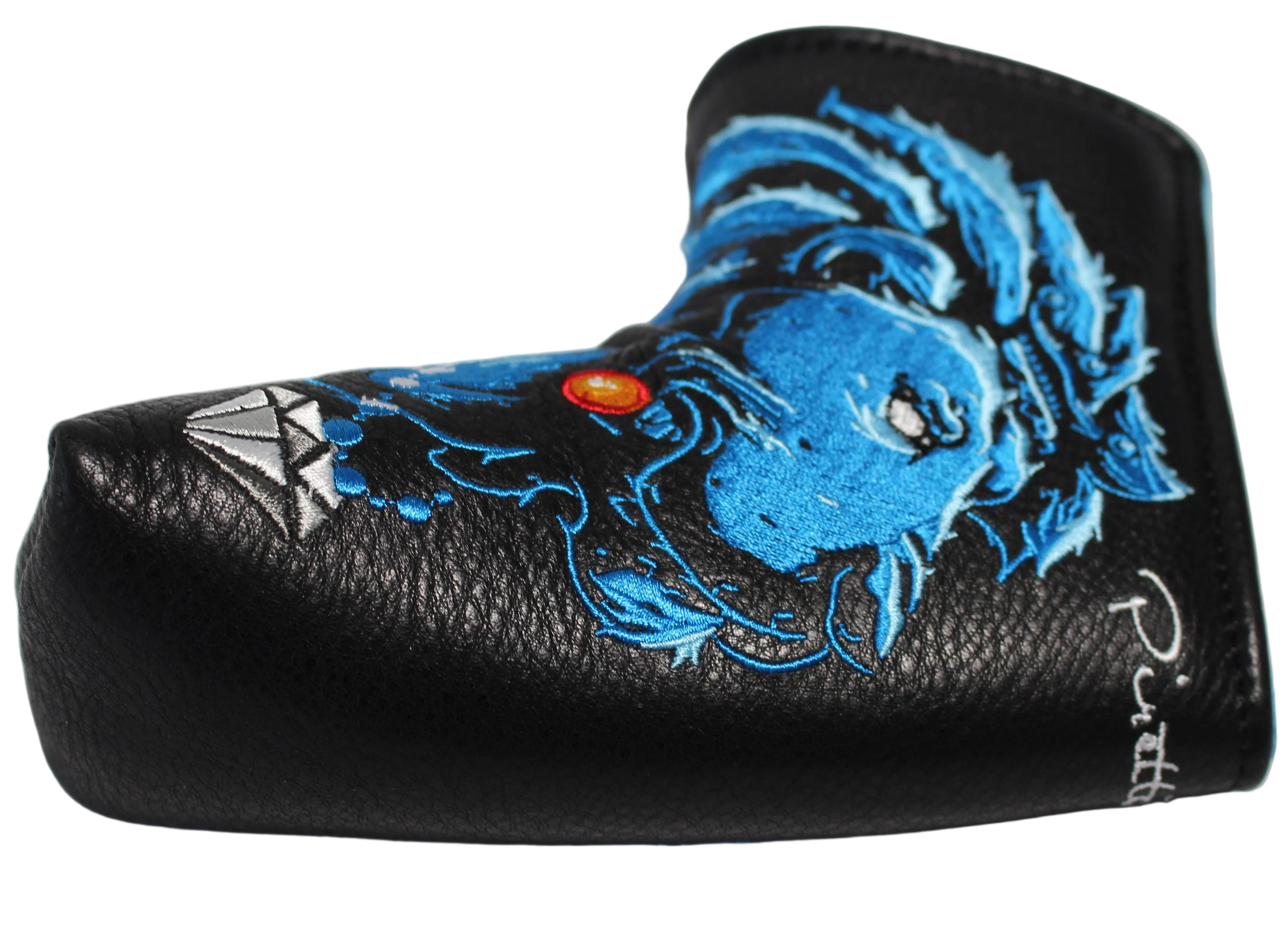 Piretti Majestic Lion King Blade Putter Headcover Blue/Black - Image 5