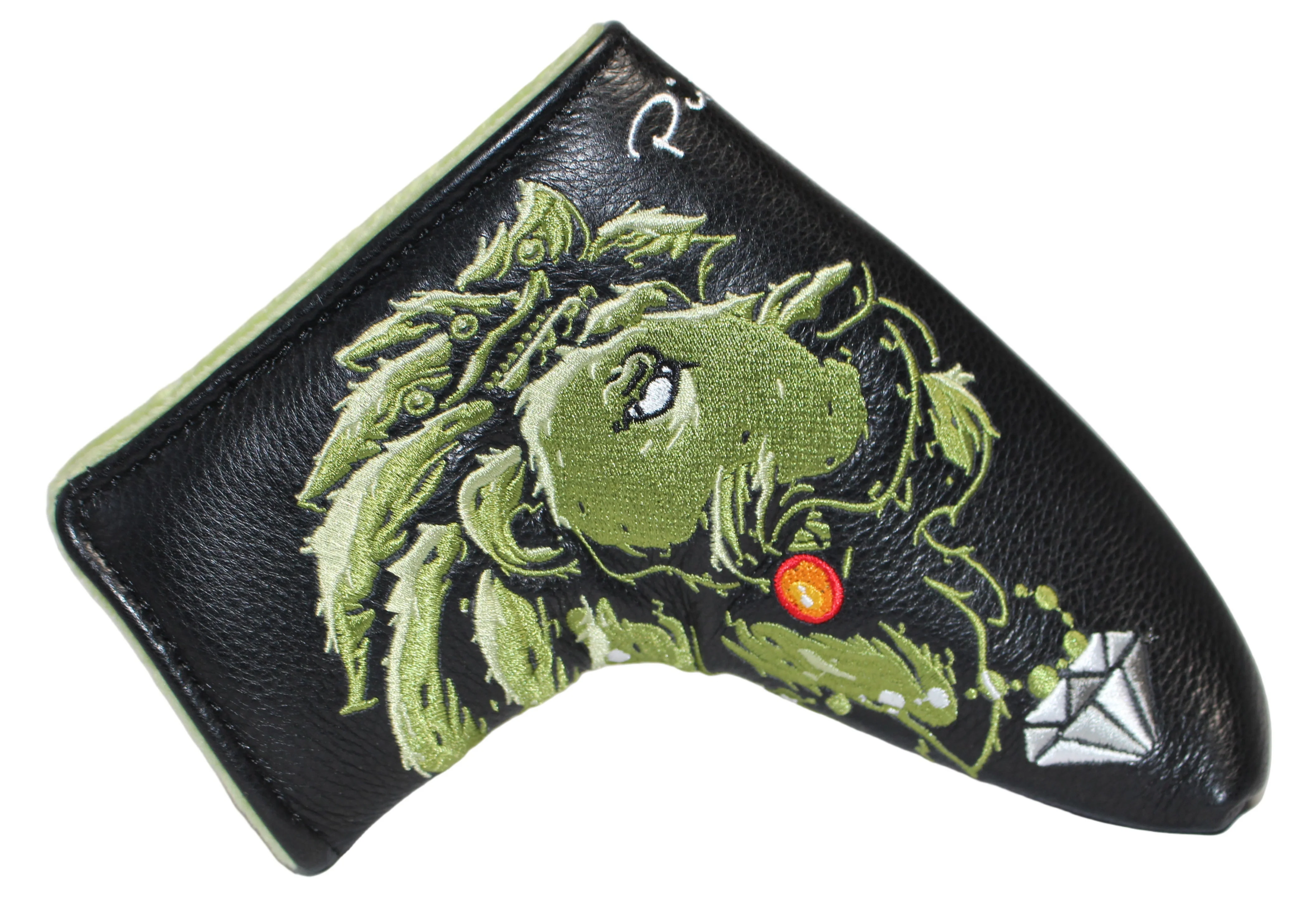 Piretti Majestic Lion King Blade Putter Headcover Green/Black - Image 2