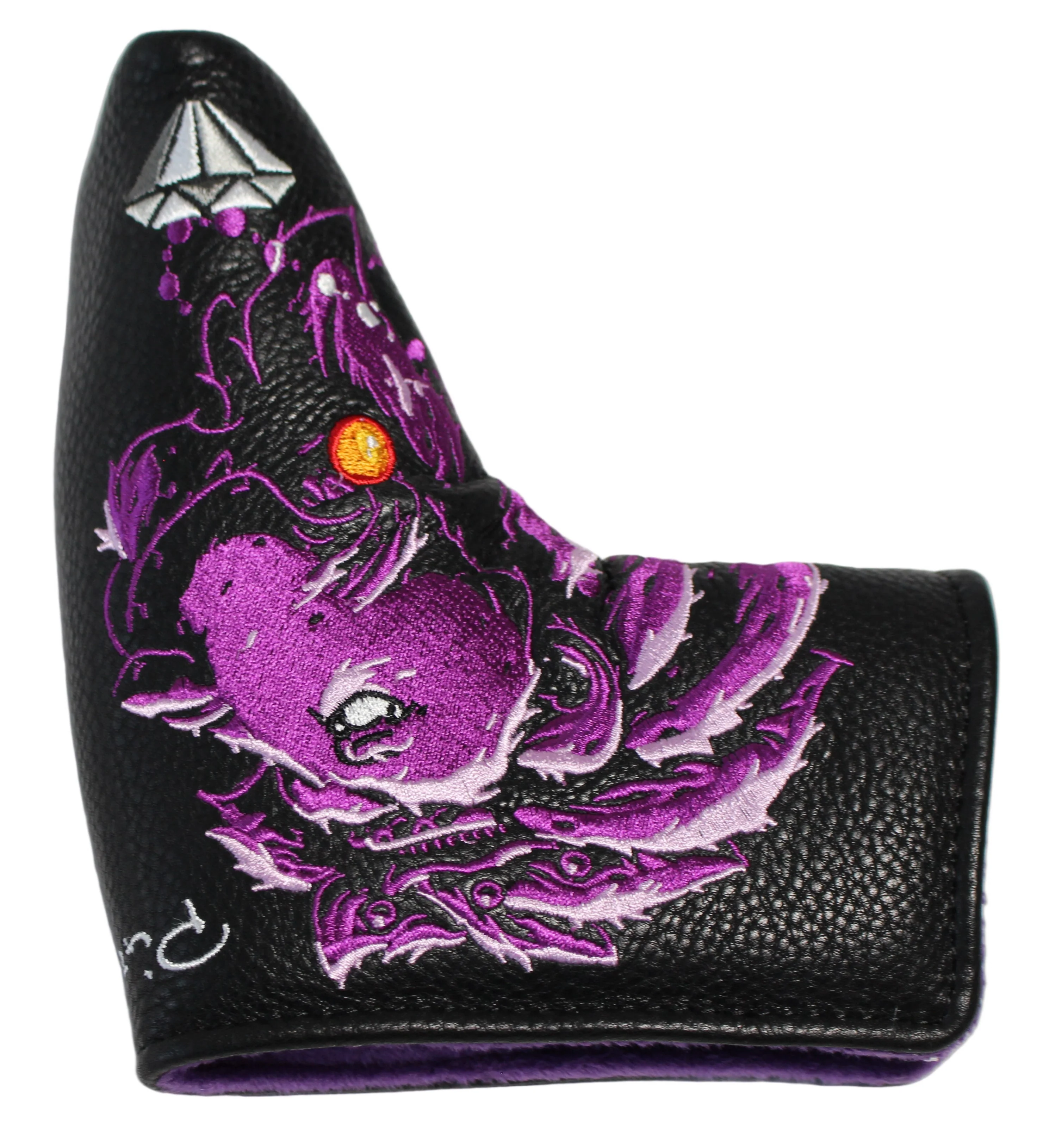 Piretti Majestic Lion King Blade Putter Headcover Purple/Black - Image 5