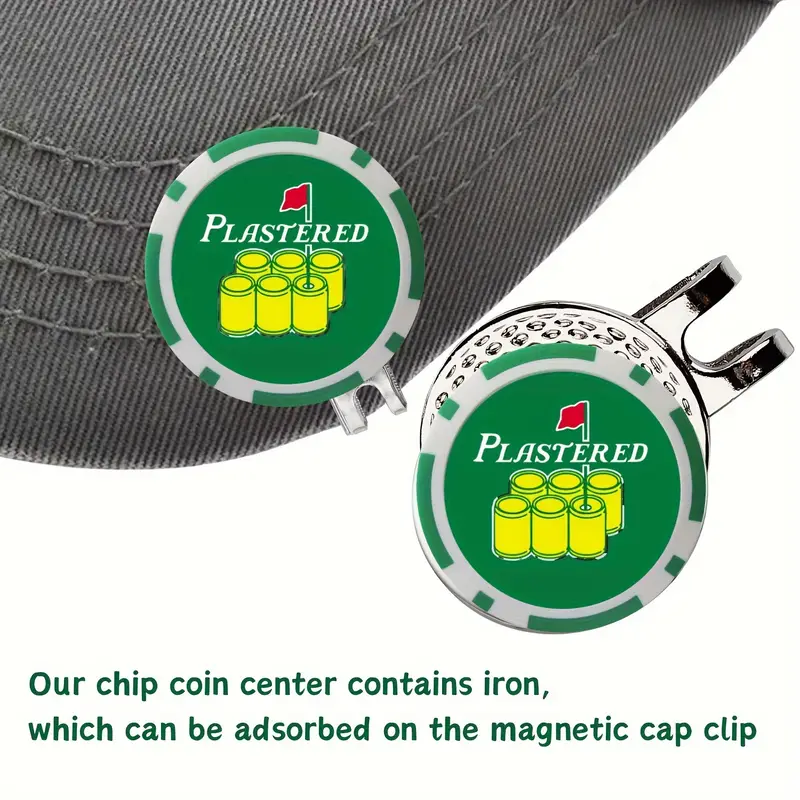 Plastered Poker Chip Ball Marker - Image 3