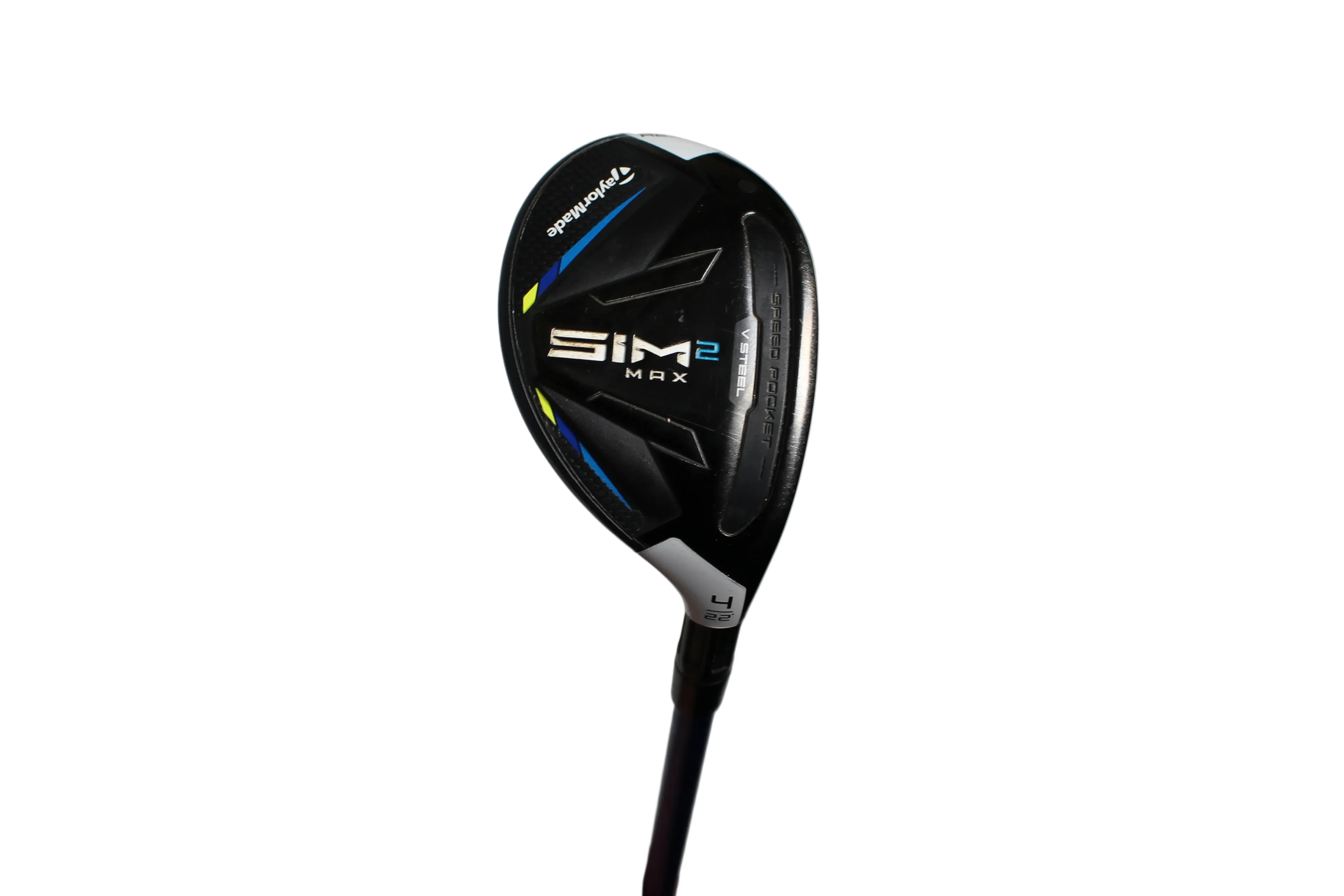 Pre-Owned Taylormade 4 Hybrid (22.0) Sim 2 Max SpeedRocket W/ Mitsubishi Diamana 82G S (Stiff) Graphite Shaft (Average)