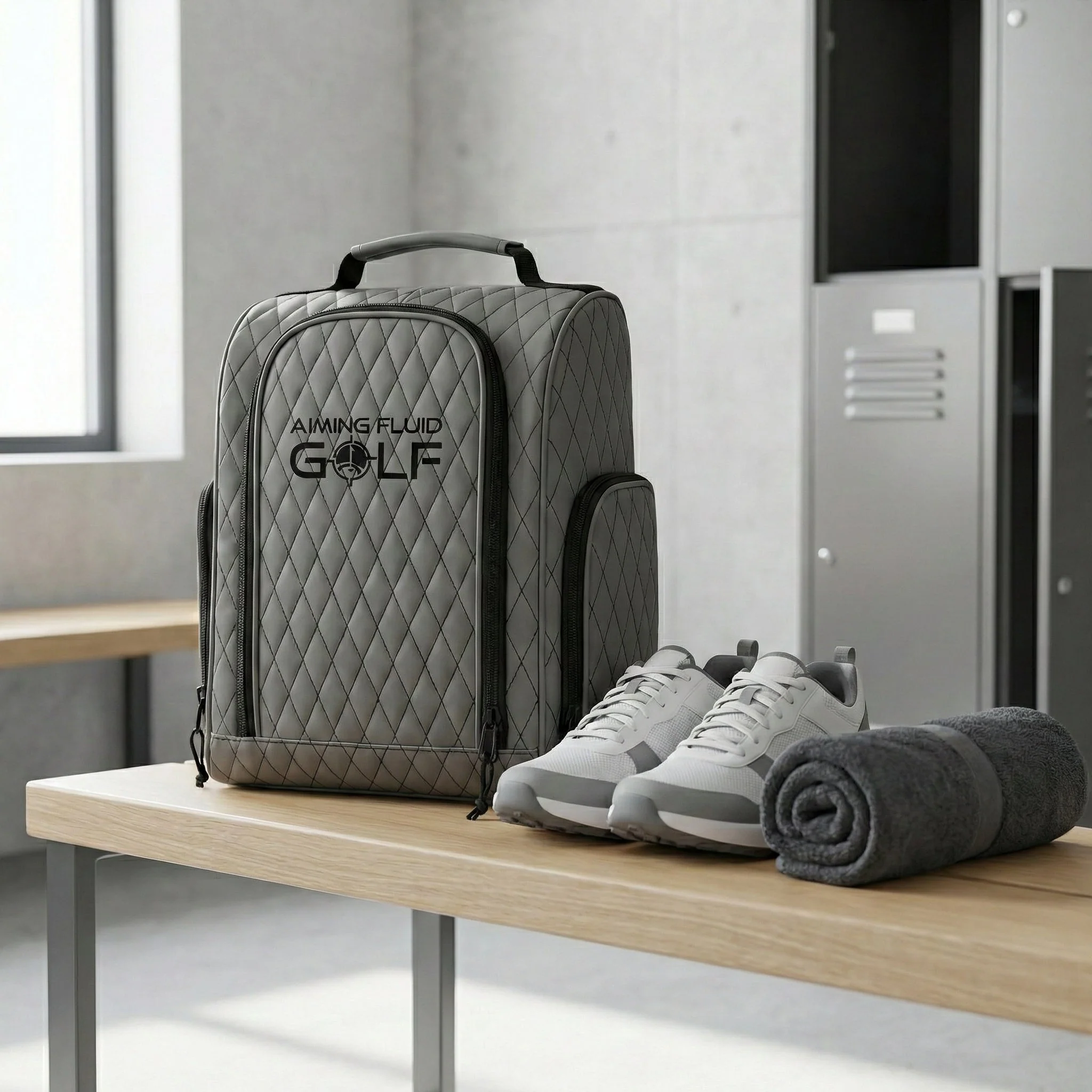 Premium Golf Shoe Bag – Vented Leather Shoe Storage - Image 5