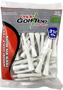 Pride Sports 3 1/4" - 30 Count White Step Tees