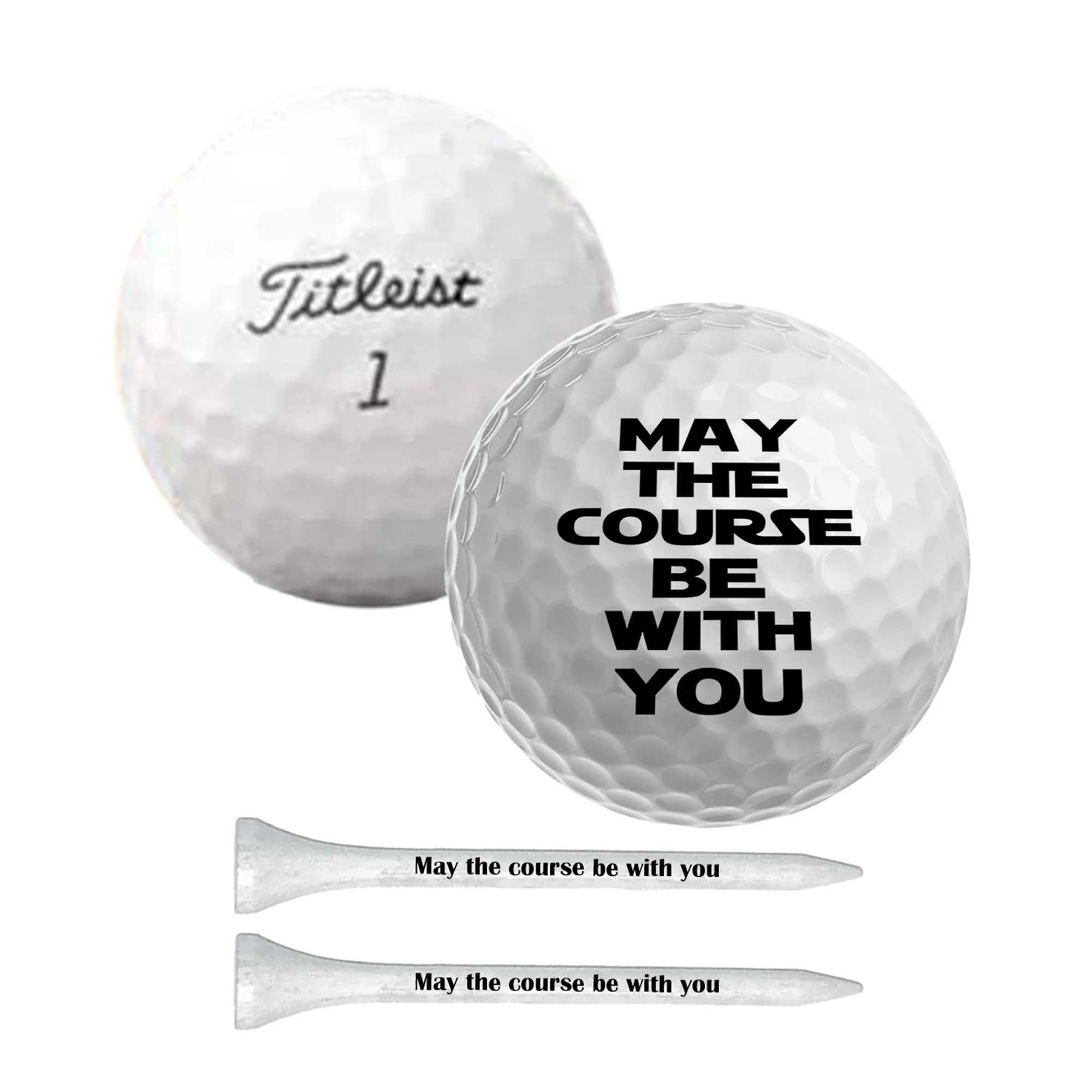 Refurbished Brands - May the course be with you Golf Balls & 10 tees - Image 3
